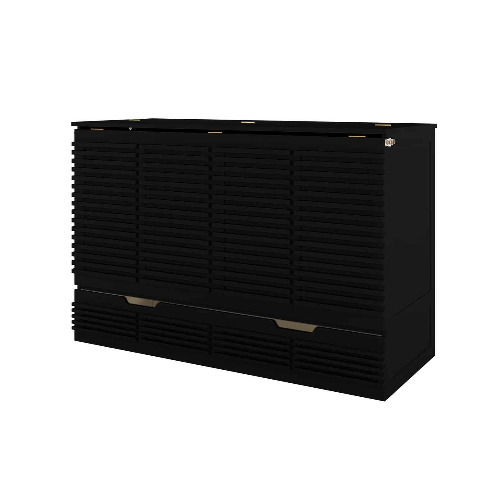 Jaxen Queen Foldout Murphy Bed with Storage in Black - Image 8