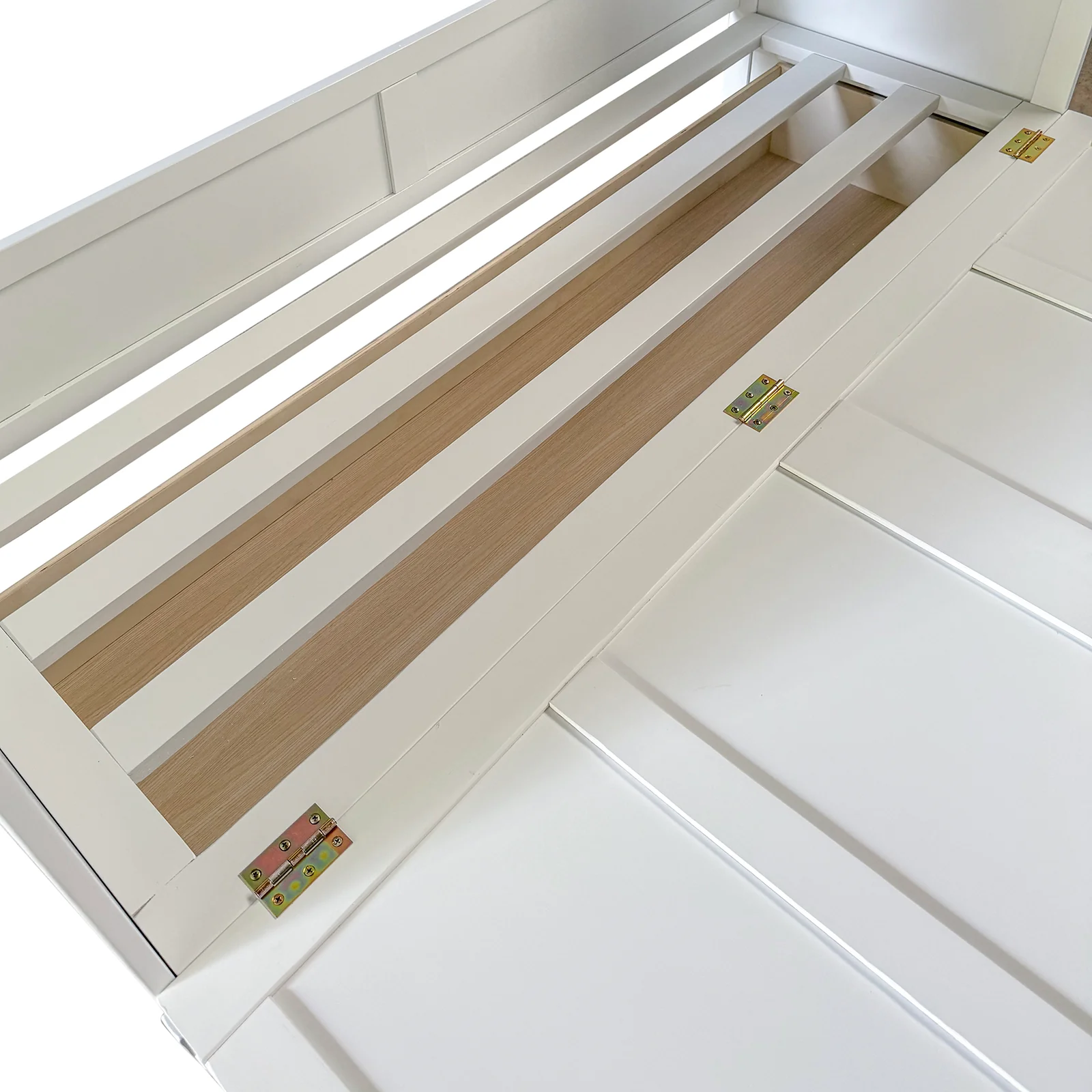 Jaxen Queen Foldout Murphy Bed with Storage in White - Image 14