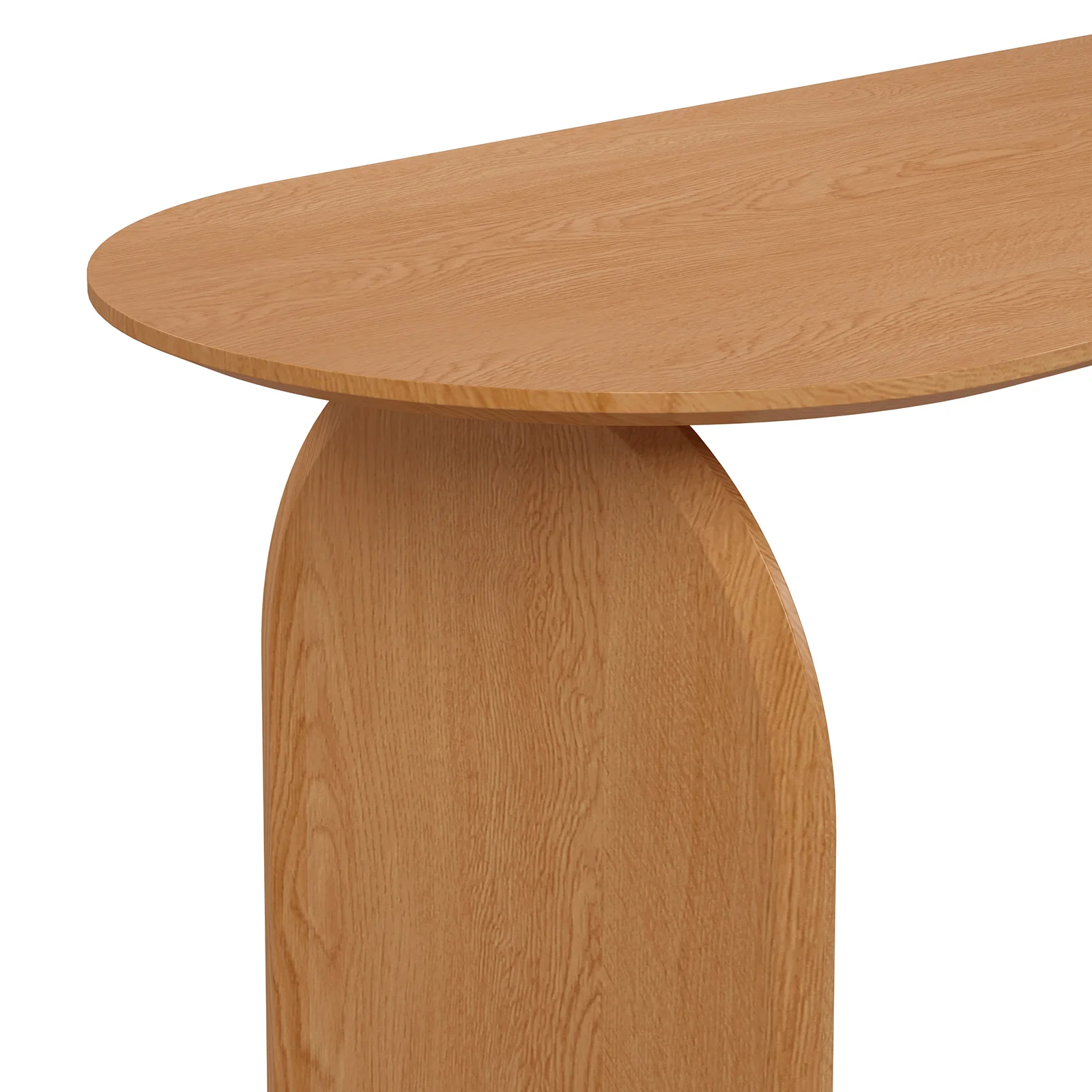 Jillian 180cm Oval Hardwood Oak Dining Table in Natural - Image 11