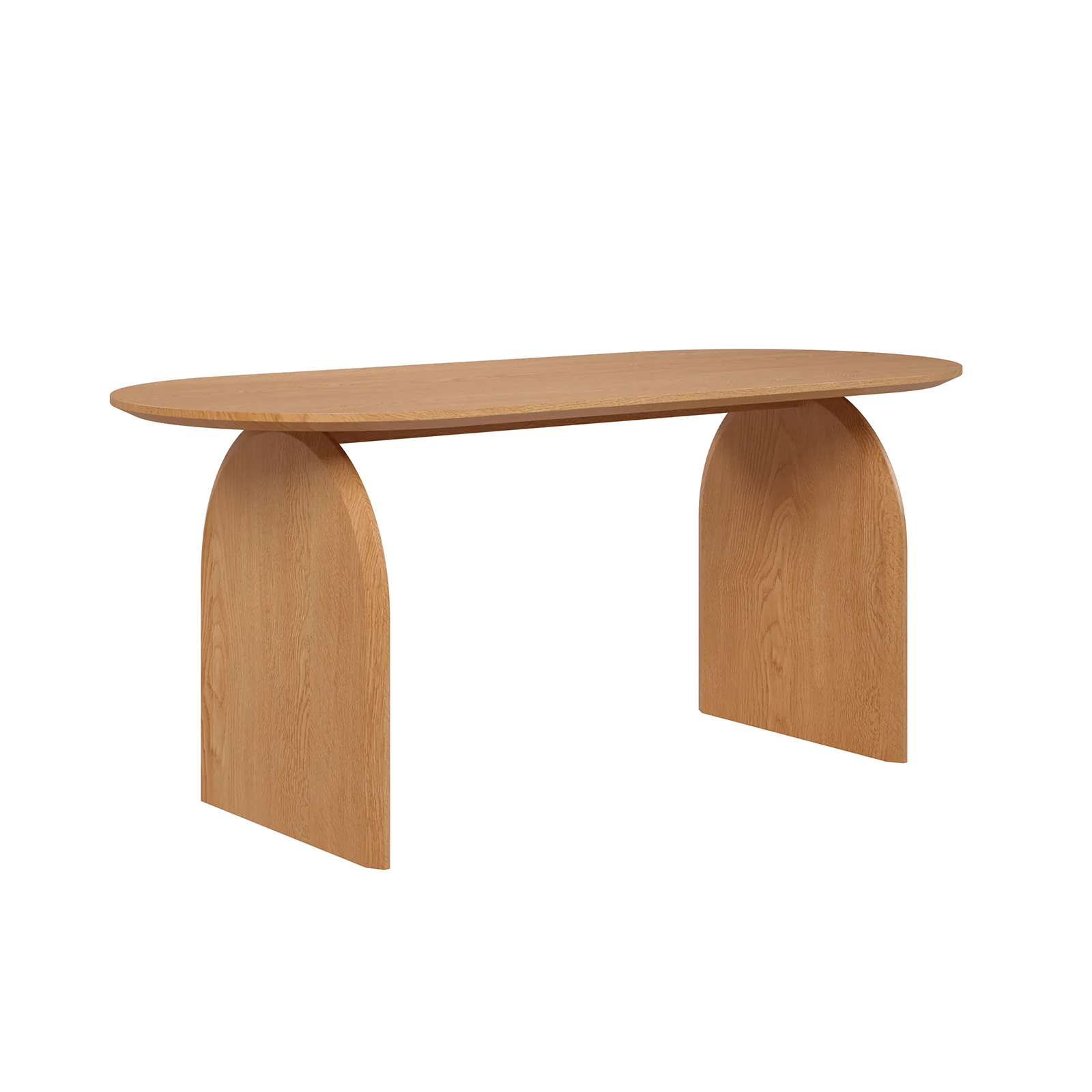 Jillian 180cm Oval Hardwood Oak Dining Table in Natural - Image 9