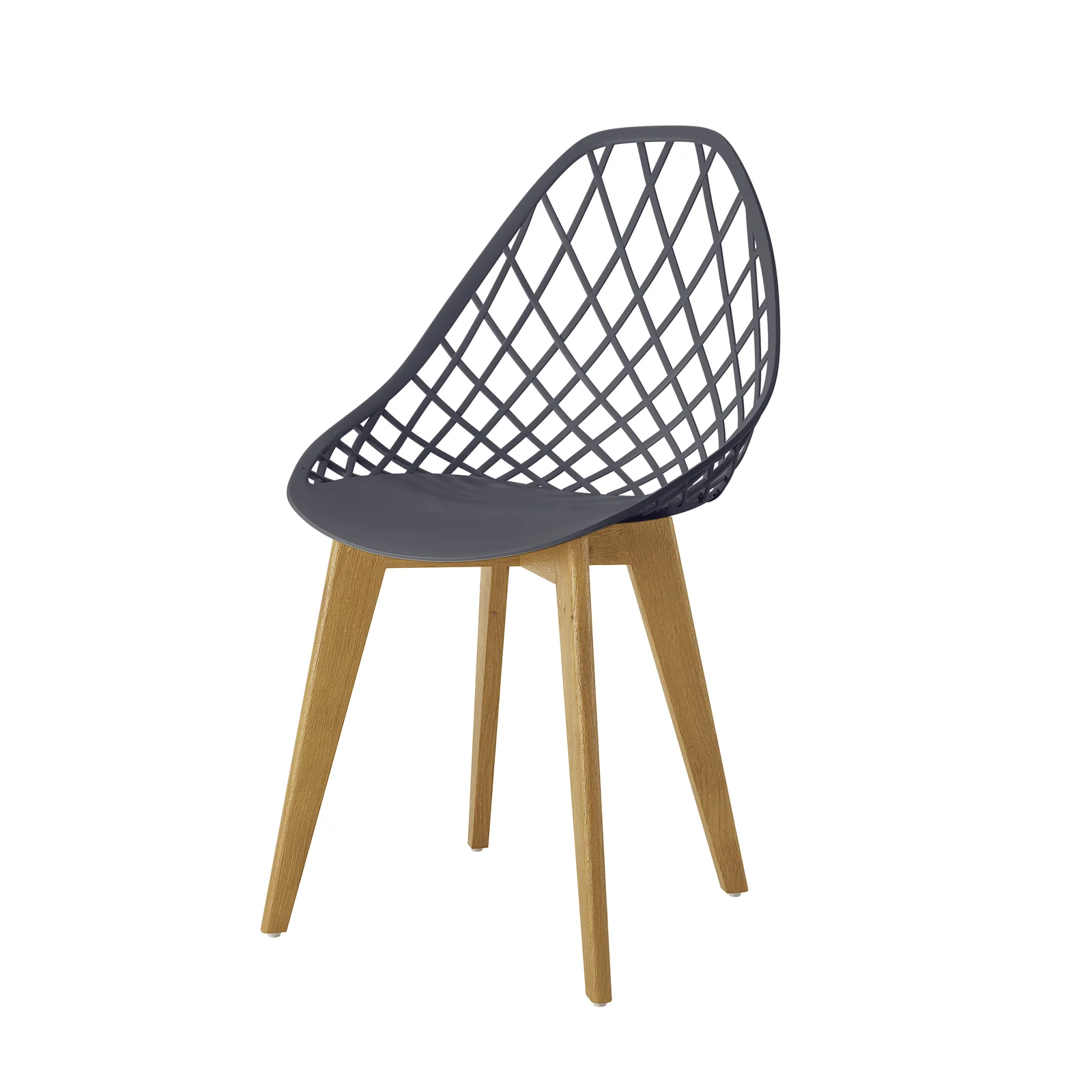 Jonah Beech Dining Chair Set of 4 in Dark Charcoal - Image 6