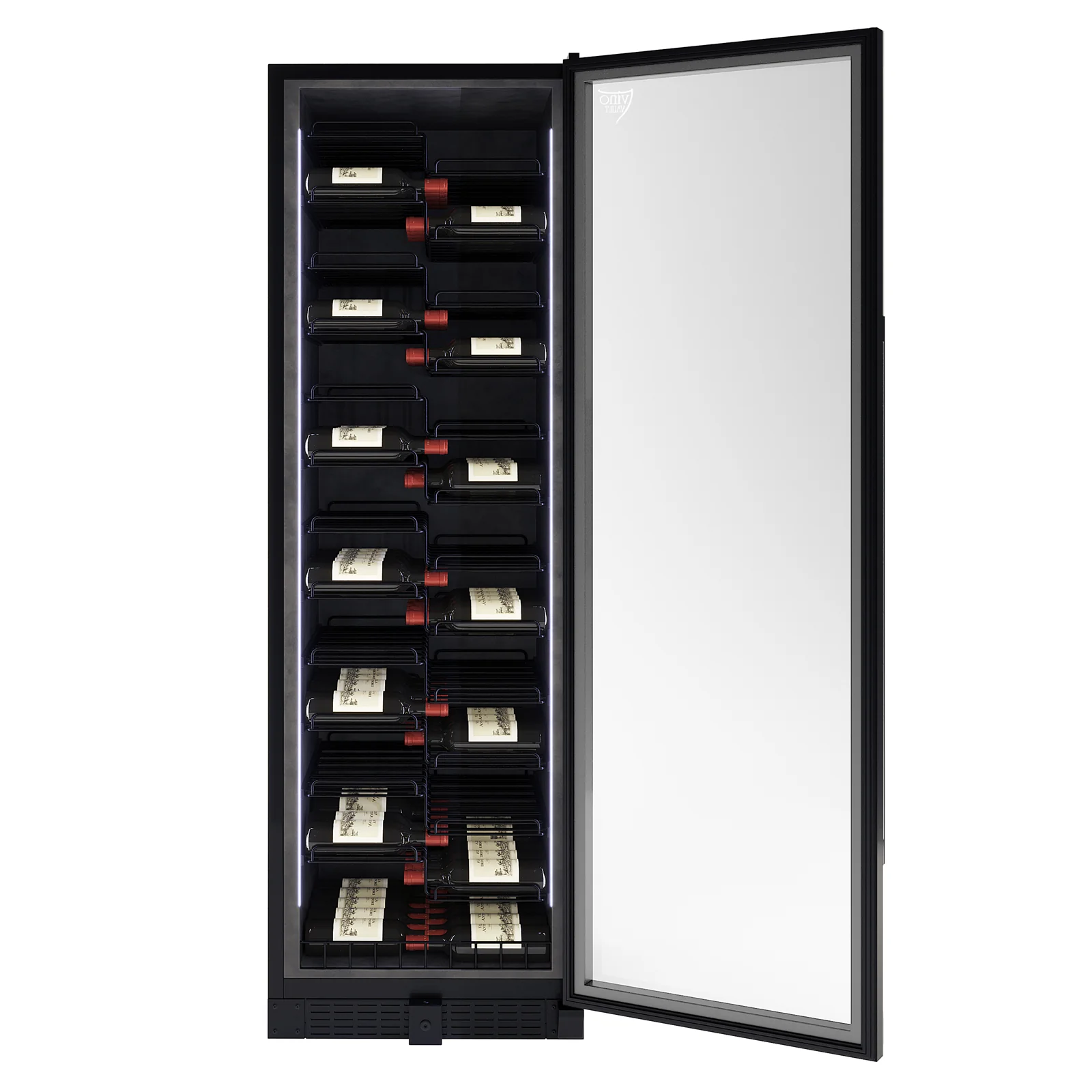 K155G 155 Bottle Built-In Wine Fridge with Lock in Black - Image 6