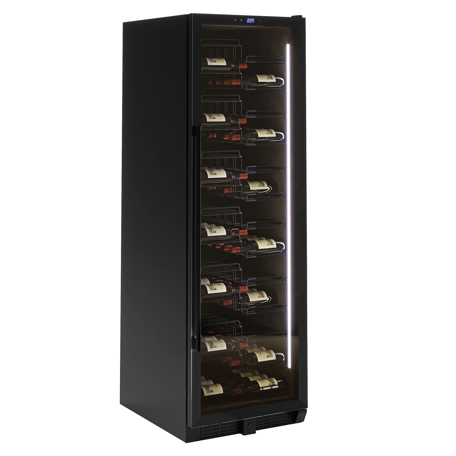K155G 155 Bottle Built-In Wine Fridge with Lock in Black - Image 7