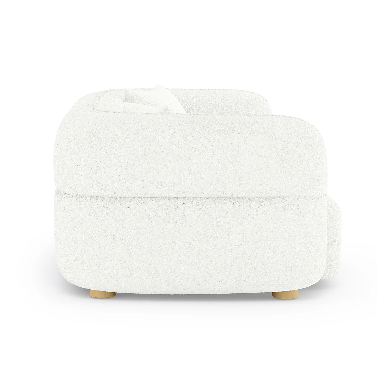Kaelyn 3 Seater Modular Boucle Sofa with Pillows in Cream - Image 7
