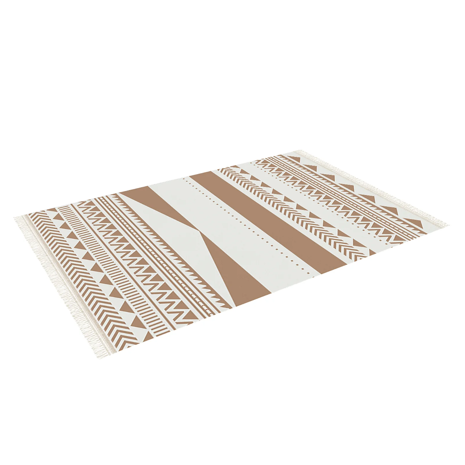 Kaley 200x300cm Woven Cotton Blend Tasseled Indoor Rug - Image 4