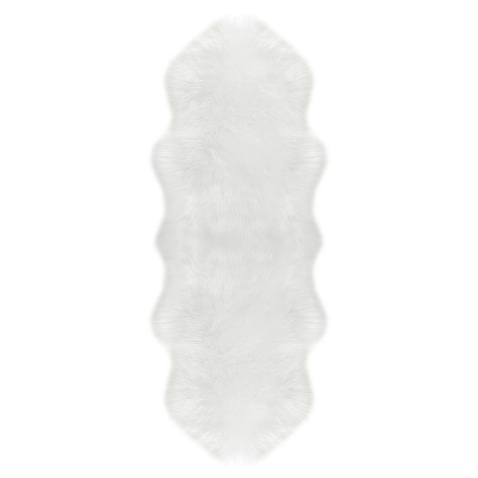 Kalina 60x180cm Shaggy Faux Fur Rug in White