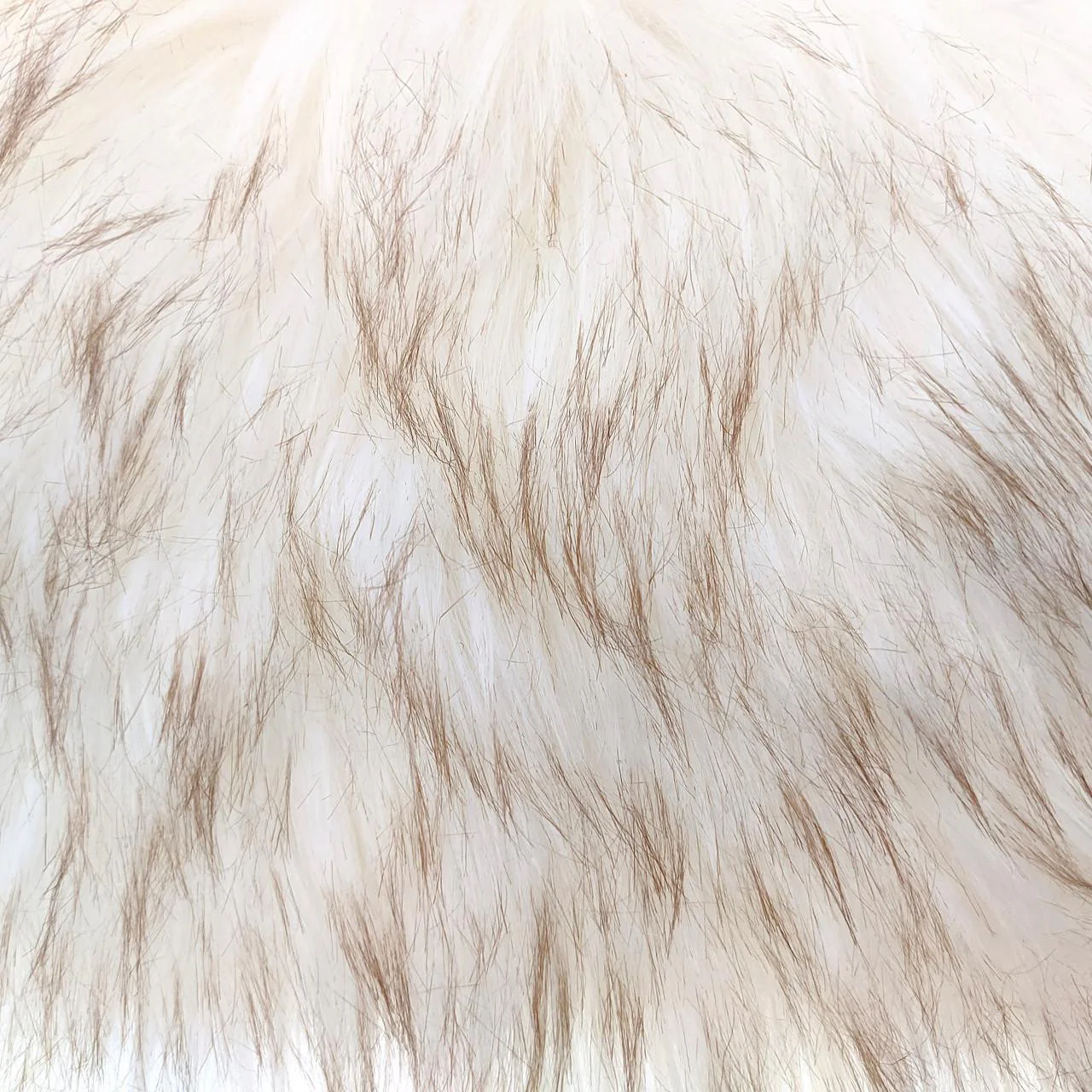 Kalina 60x180cm Shaggy Fluffy Fur Rug in Tan & White - Image 4