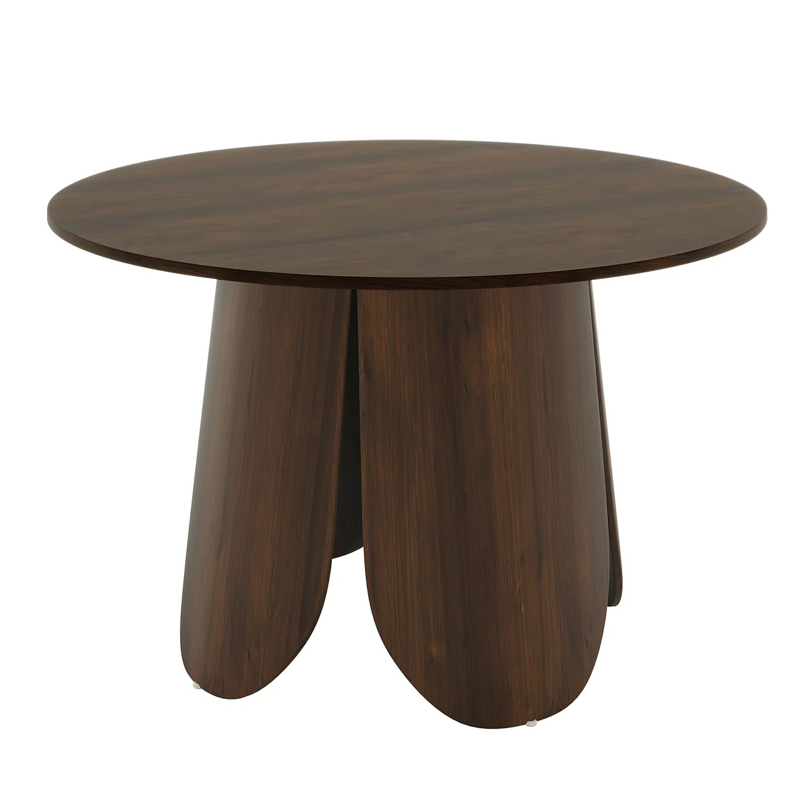 Kalyani 120cm Wooden Round Dining Table Veneer Top in Walnut - Image 5