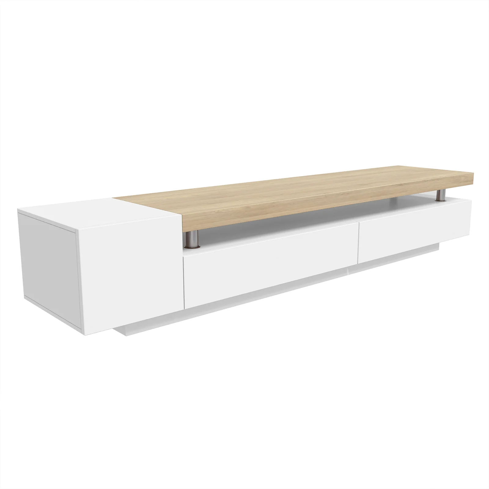 Kandi 180cm Entertainment Unit with Drawers in White - Image 4