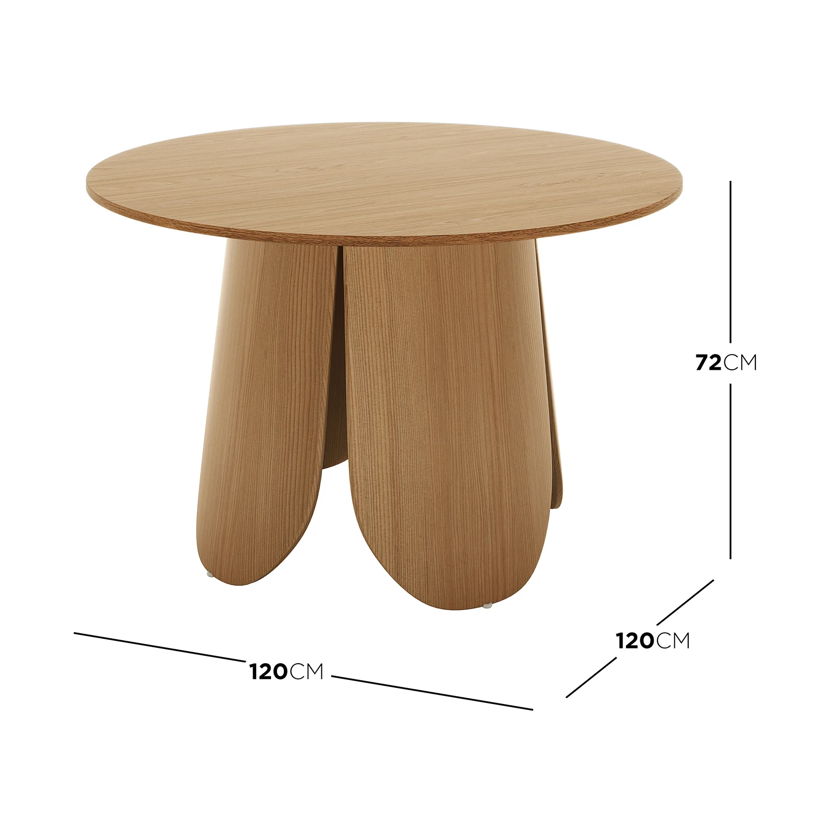 Kaylani & Winfield 4 Seater Dining Set in Natural & Cream White - Image 3