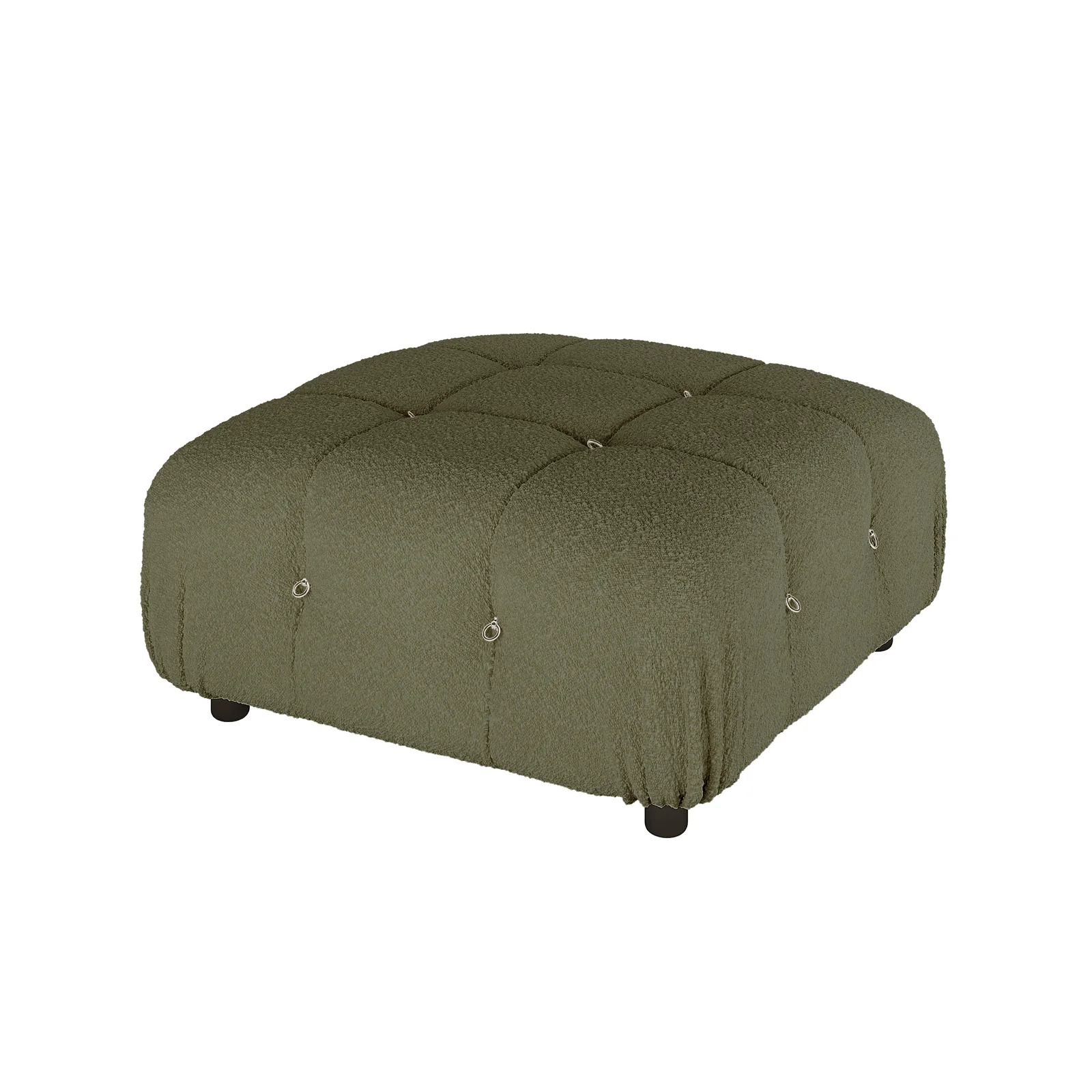 Keila 3 Seater Modular Tufted Boucle Sofa Set in Green - Image 9