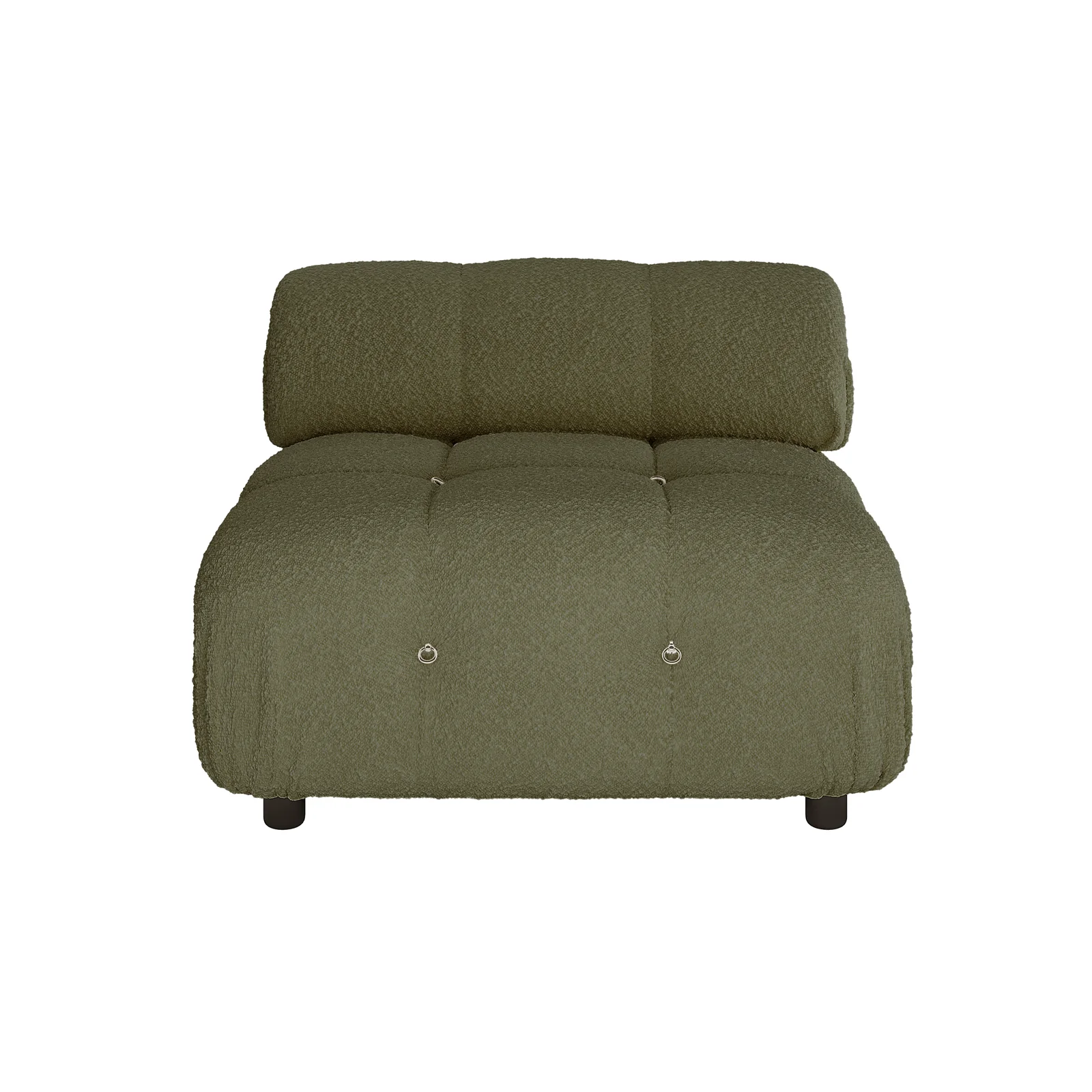 Keila Modular Tufted Boucle Single Sofa in Green - Image 5