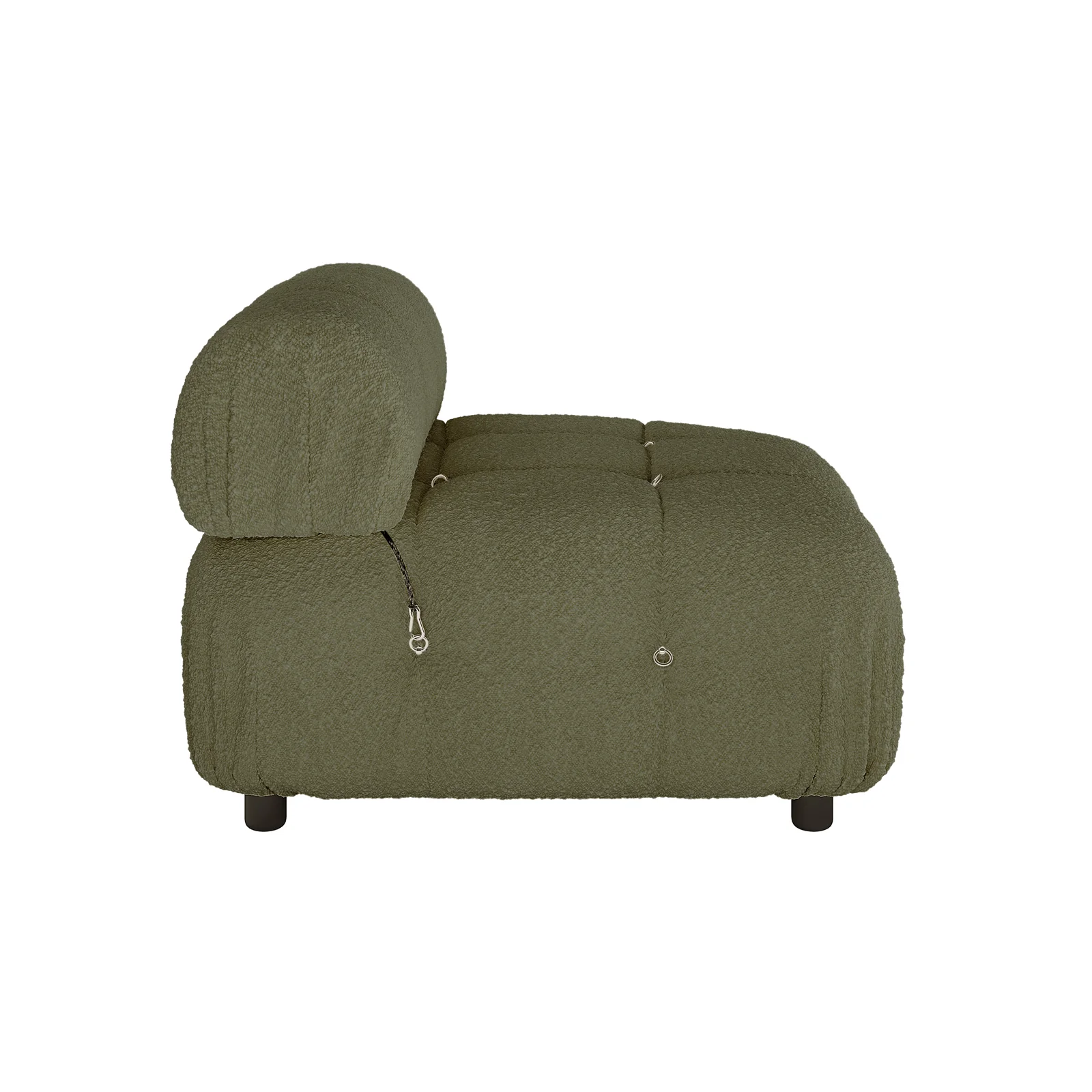 Keila Modular Tufted Boucle Single Sofa in Green - Image 7