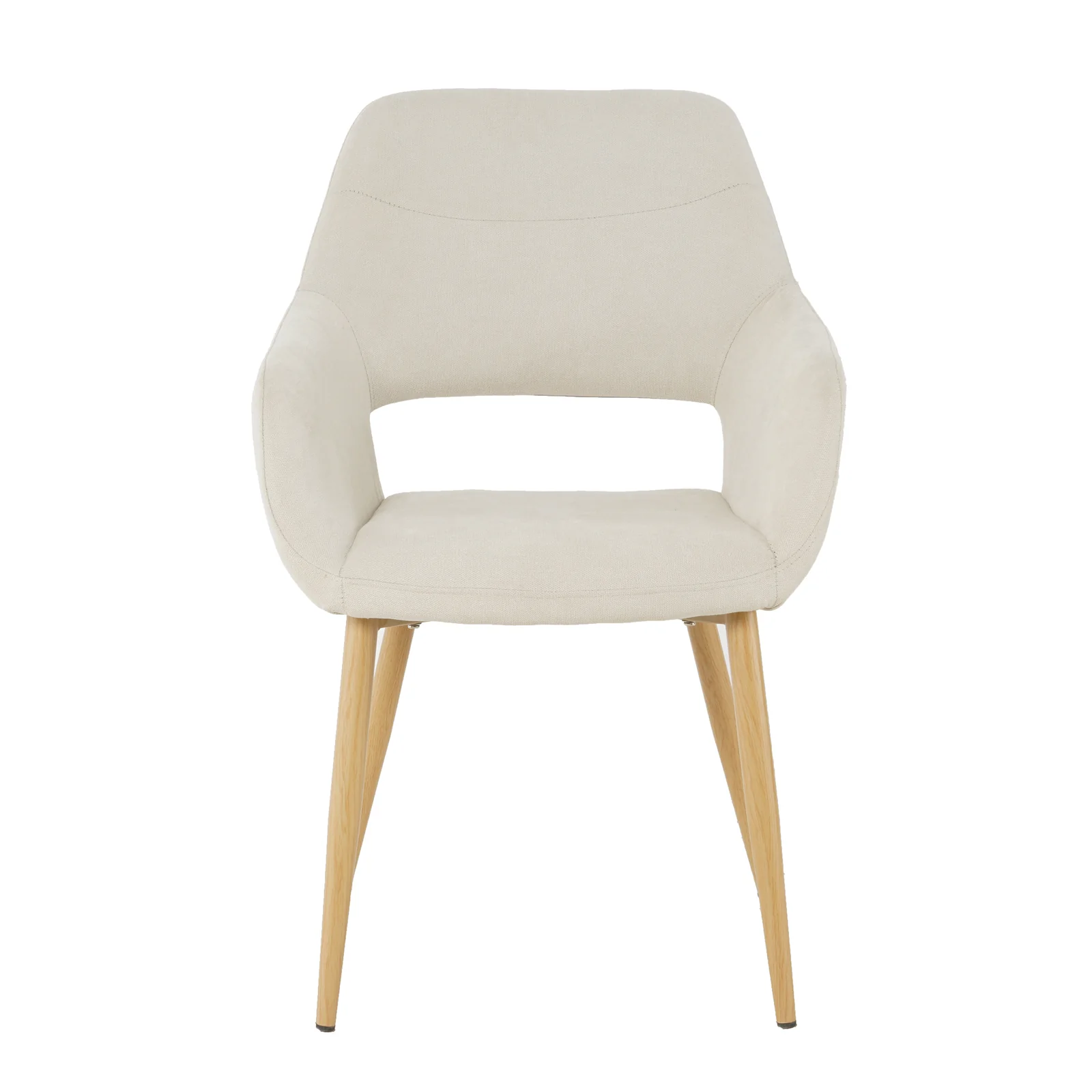 Keith Fabric Dining Chair Set of 2 in Light Beige - Image 4