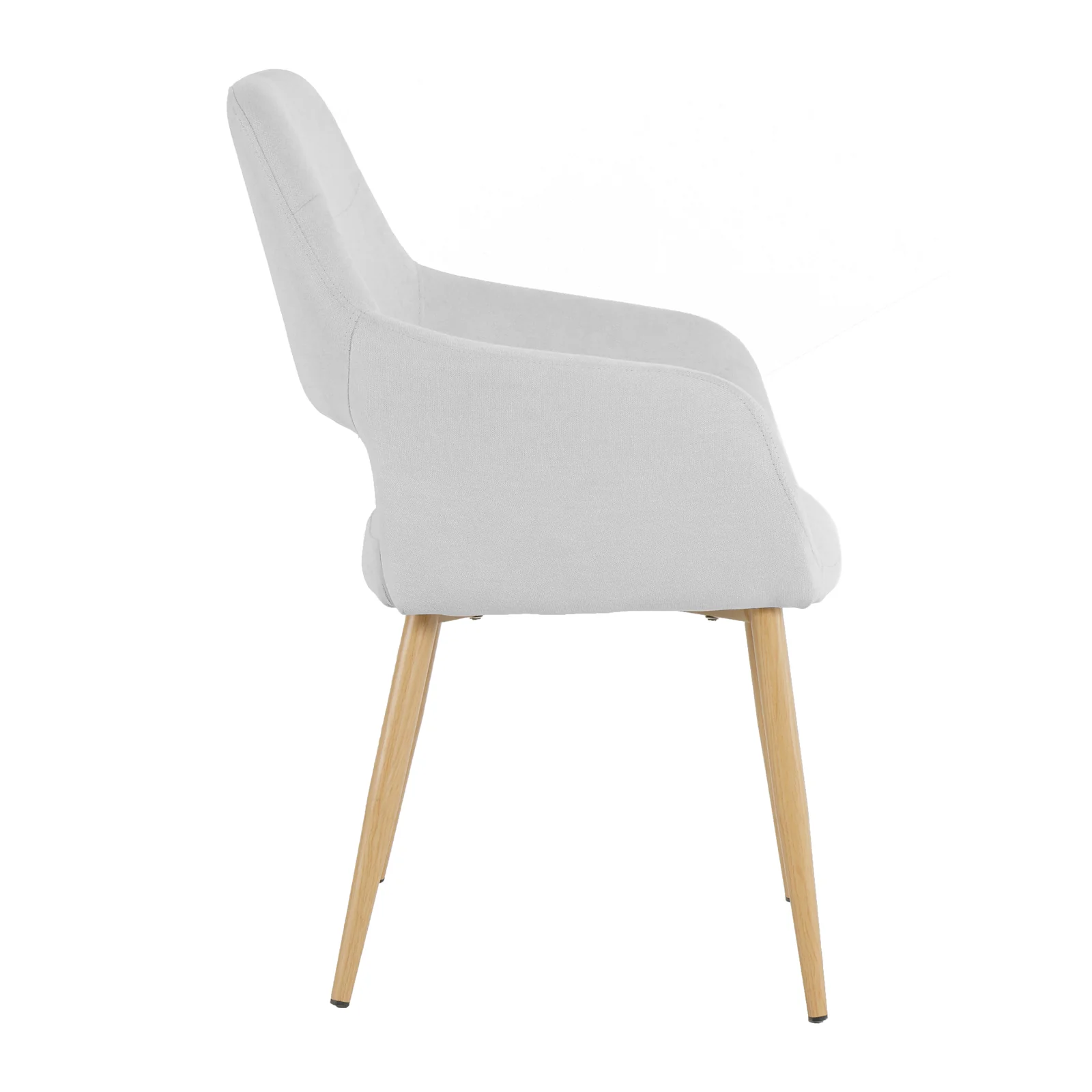 Keith Fabric Dining Chair Set of 2 in Light Grey - Image 6