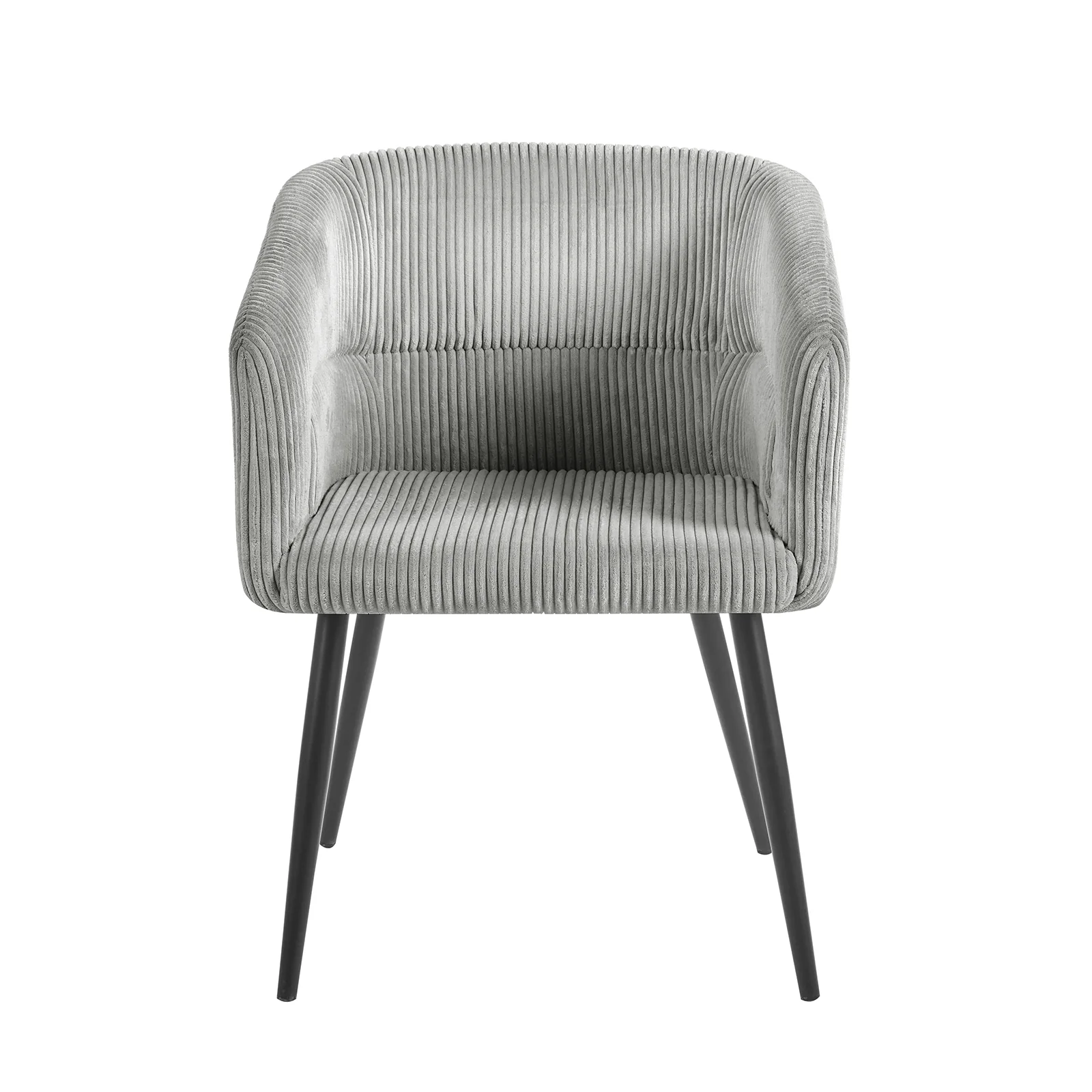 Kirsten Fabric Dining Chair Set of 2 in Warm Light Grey - Image 5