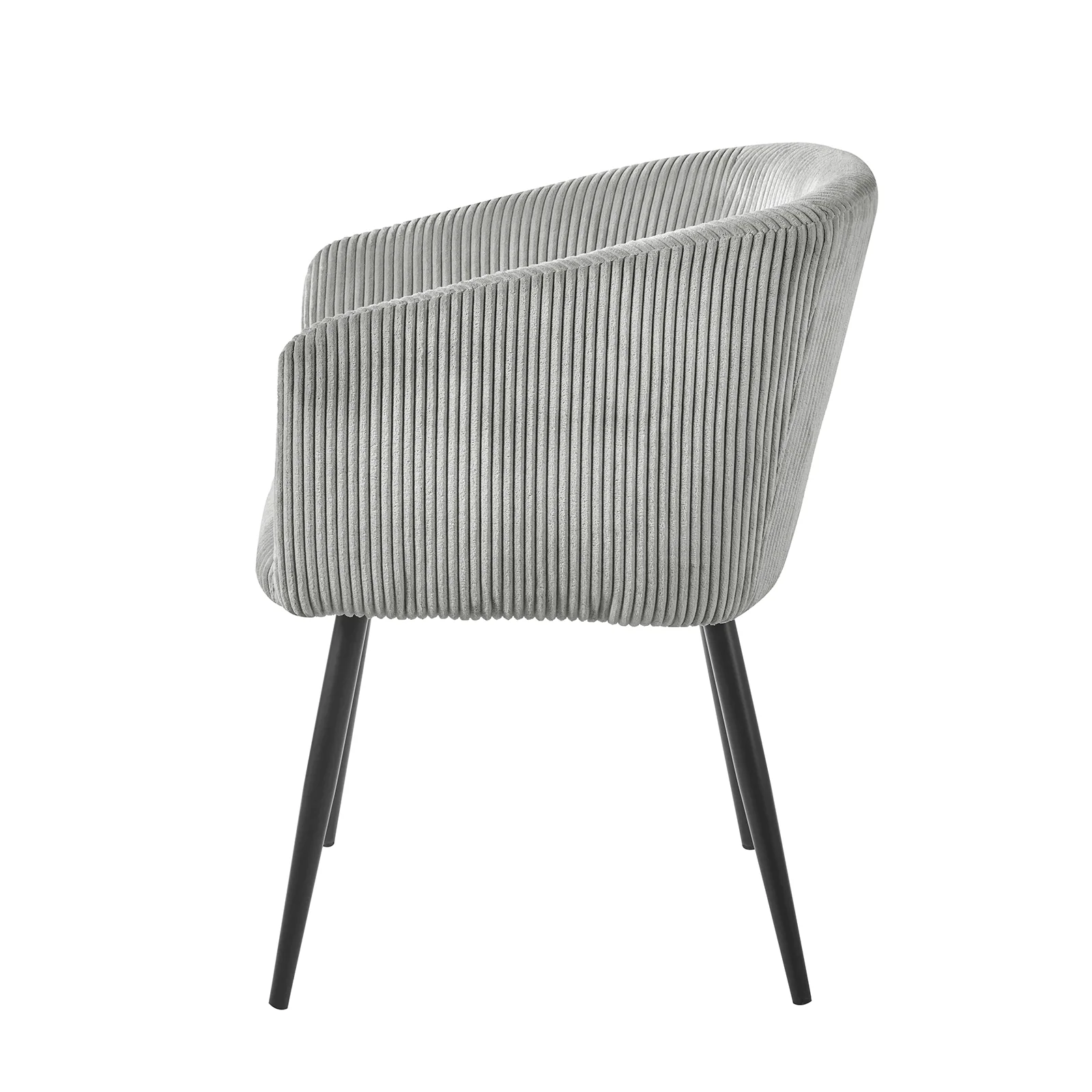 Kirsten Fabric Dining Chair Set of 2 in Warm Light Grey - Image 7