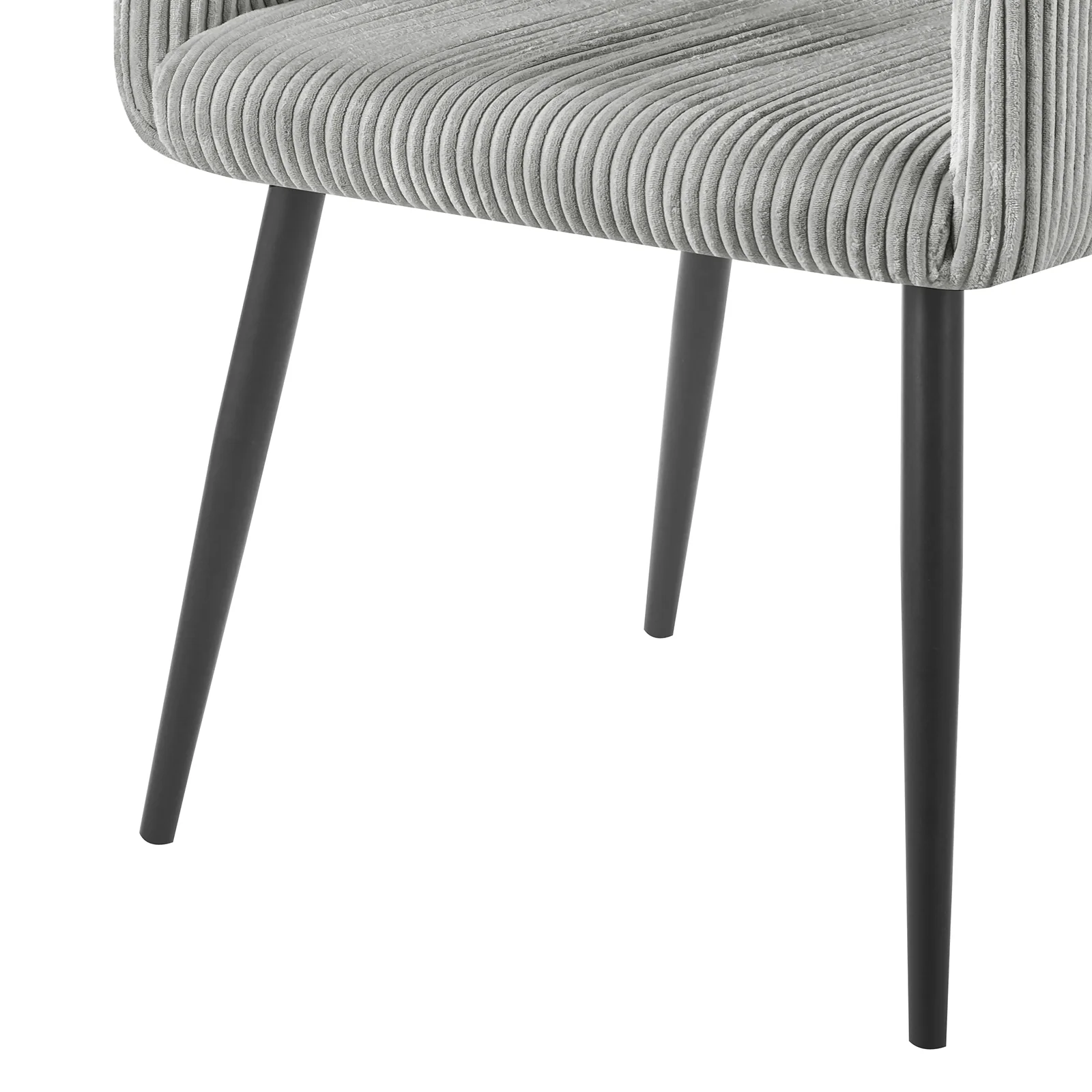 Kirsten Fabric Dining Chair Set of 2 in Warm Light Grey - Image 9