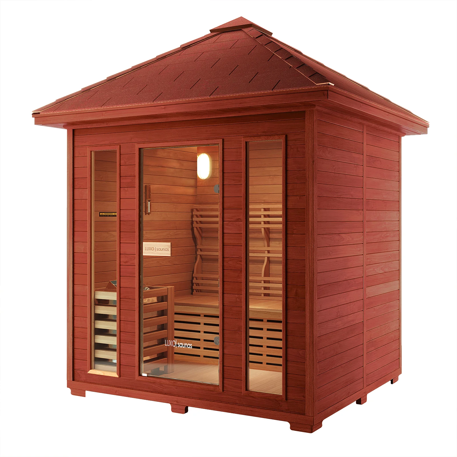 Kivi 4 Person Traditional Finnish Outdoor Home Sauna - Image 5