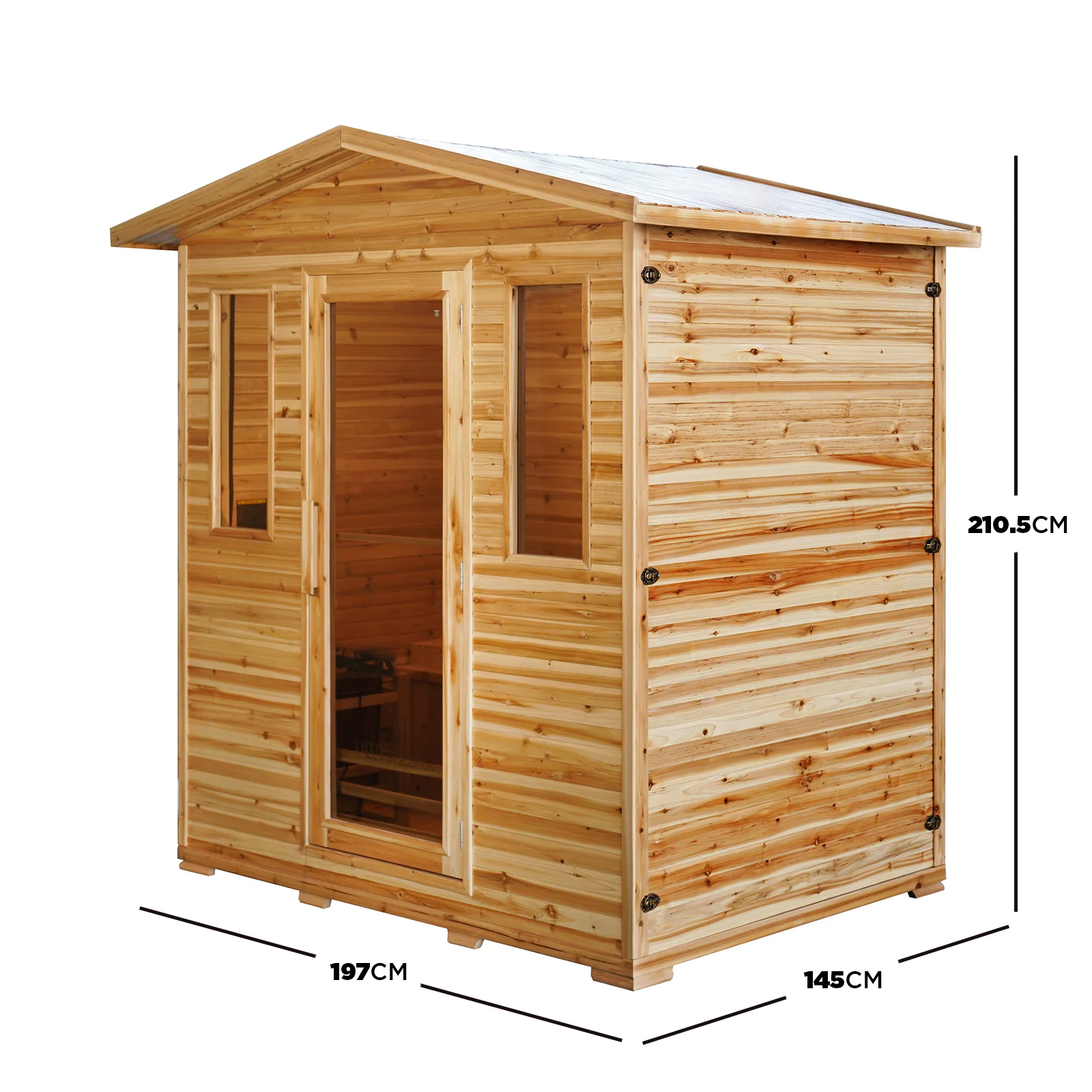 Kivi 4-Person Traditional Outdoor Finnish Home Sauna - Image 15