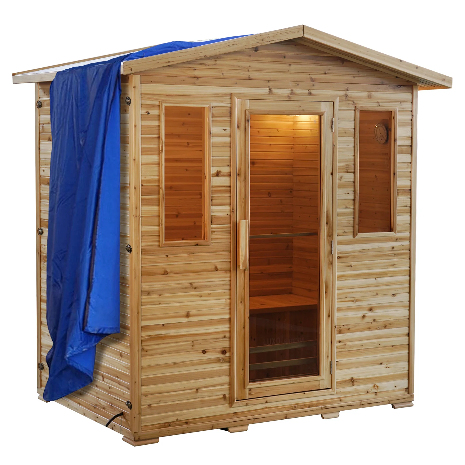 Kivi 4-Person Traditional Outdoor Finnish Home Sauna - Image 6