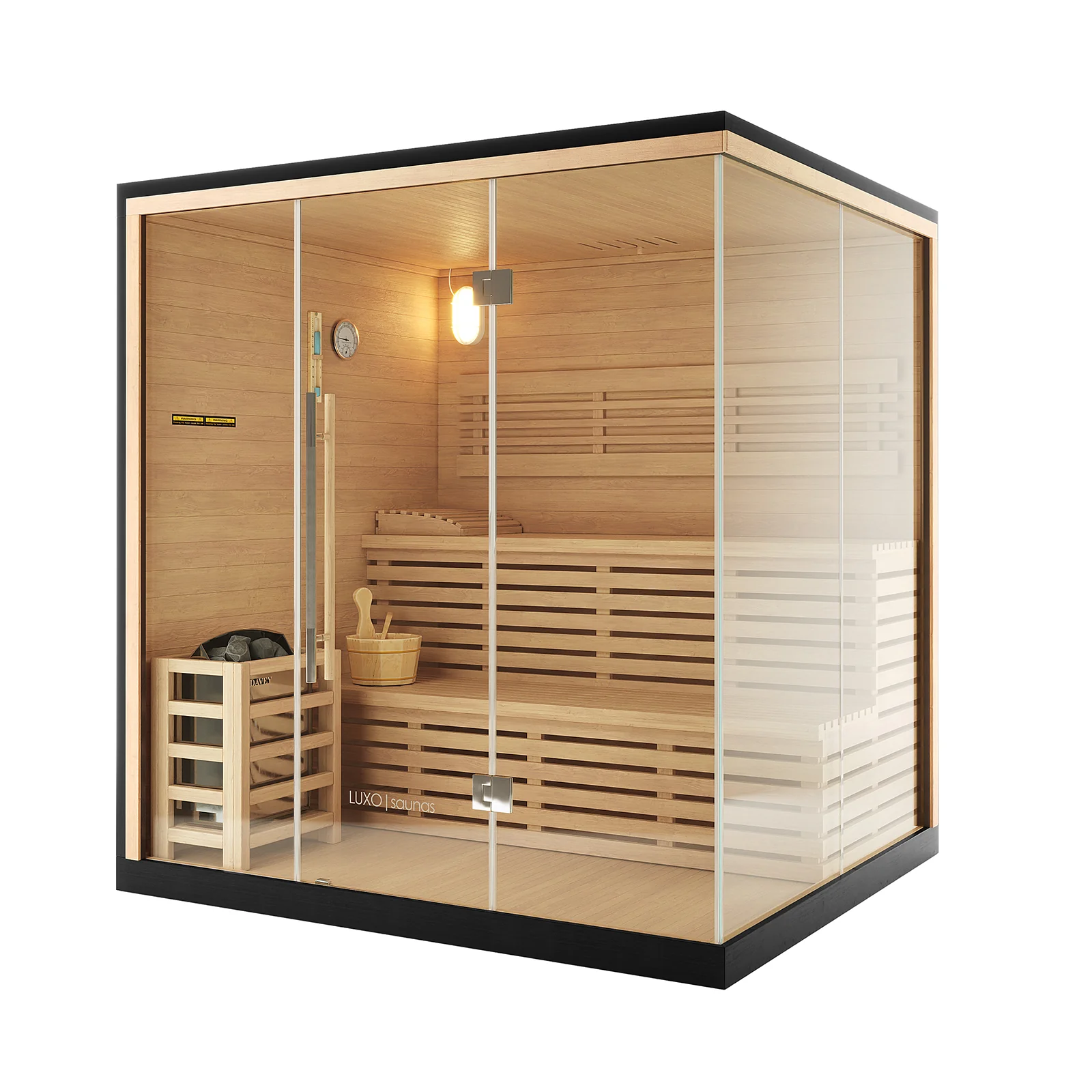 Kivi 4 Person Traditional Stove Finnish Indoor Home Sauna - Image 5