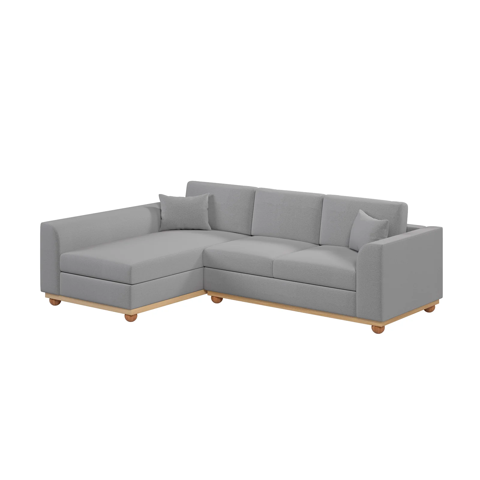 Laylah 3 Seater Spill Resistant Sofa with Left Chaise in Ash - Image 6