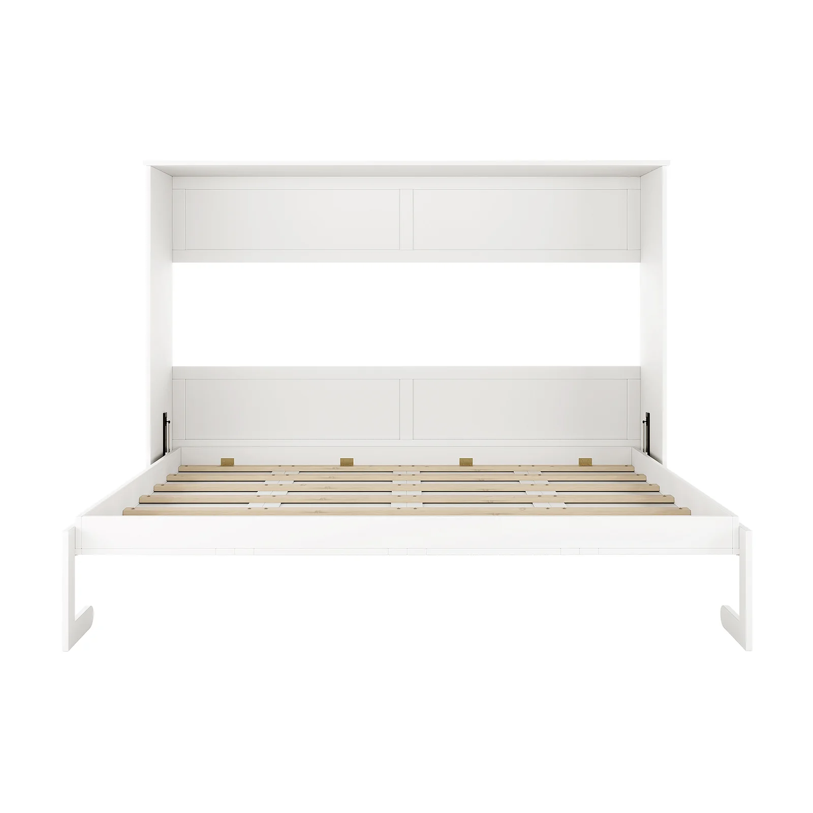 Leeton Queen Space Saving Foldout Wall Bed in White - Image 6