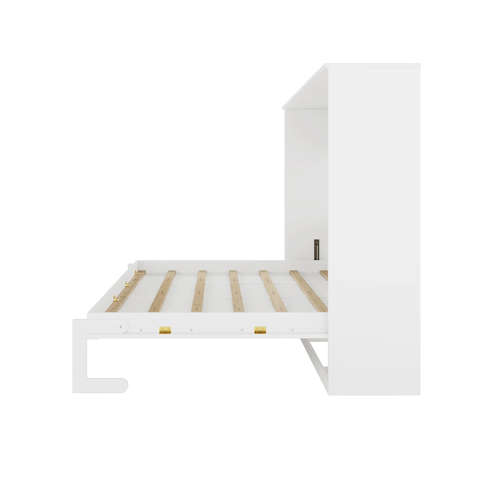 Leeton Queen Space Saving Foldout Wall Bed in White - Image 7