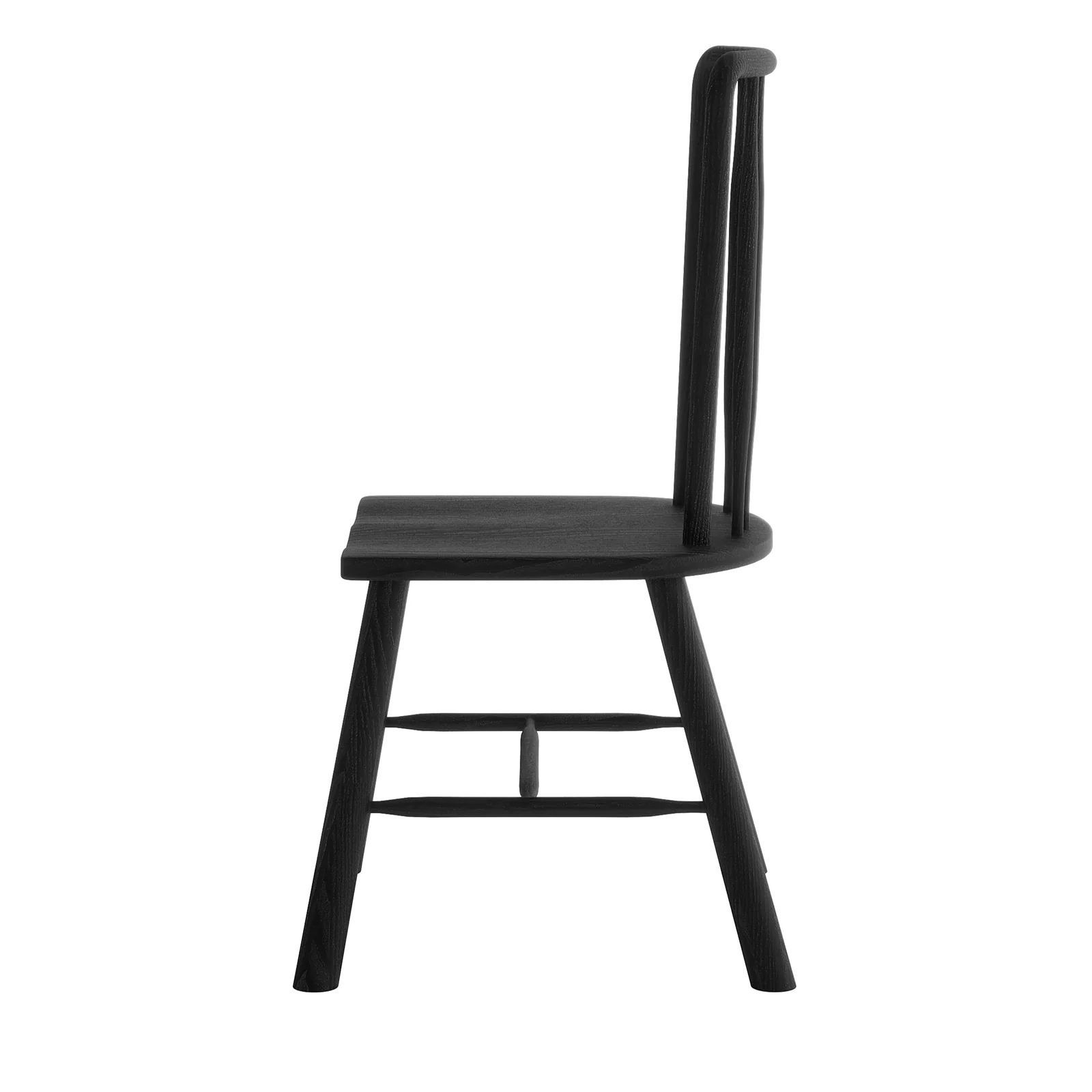 Leigh High Back Hardwood Dining Chair Set of 2 in Black - Image 8