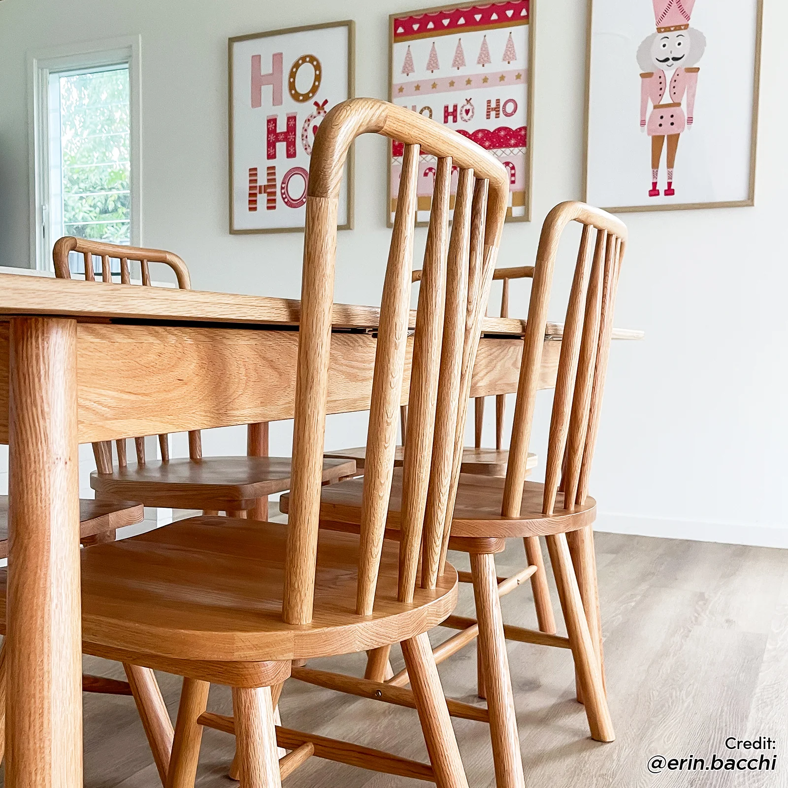 Leigh High Back Hardwood Dining Chair Set of 2 in Natural - Image 5