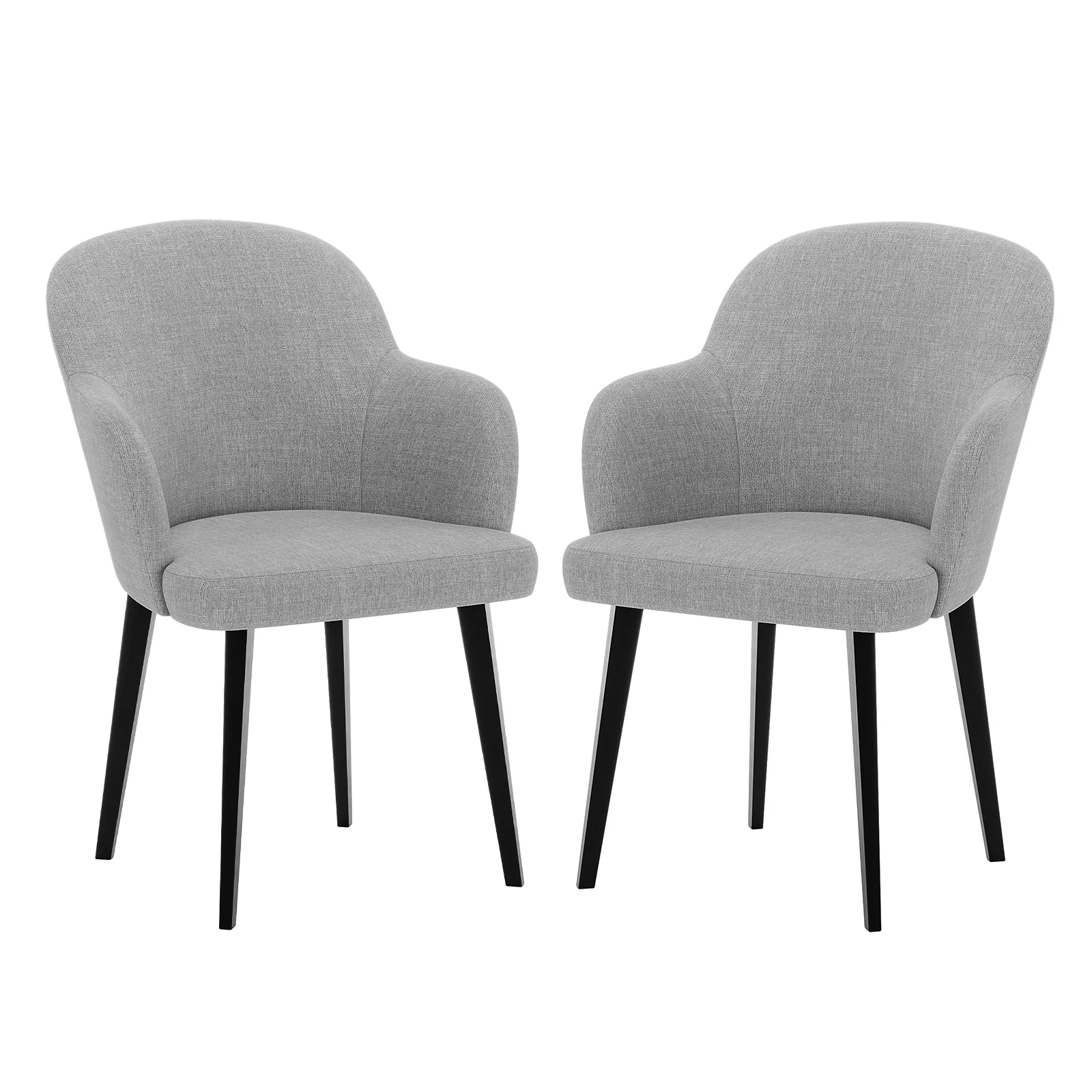 Lennon Linen Dining Chair Set of 2 in Light Grey