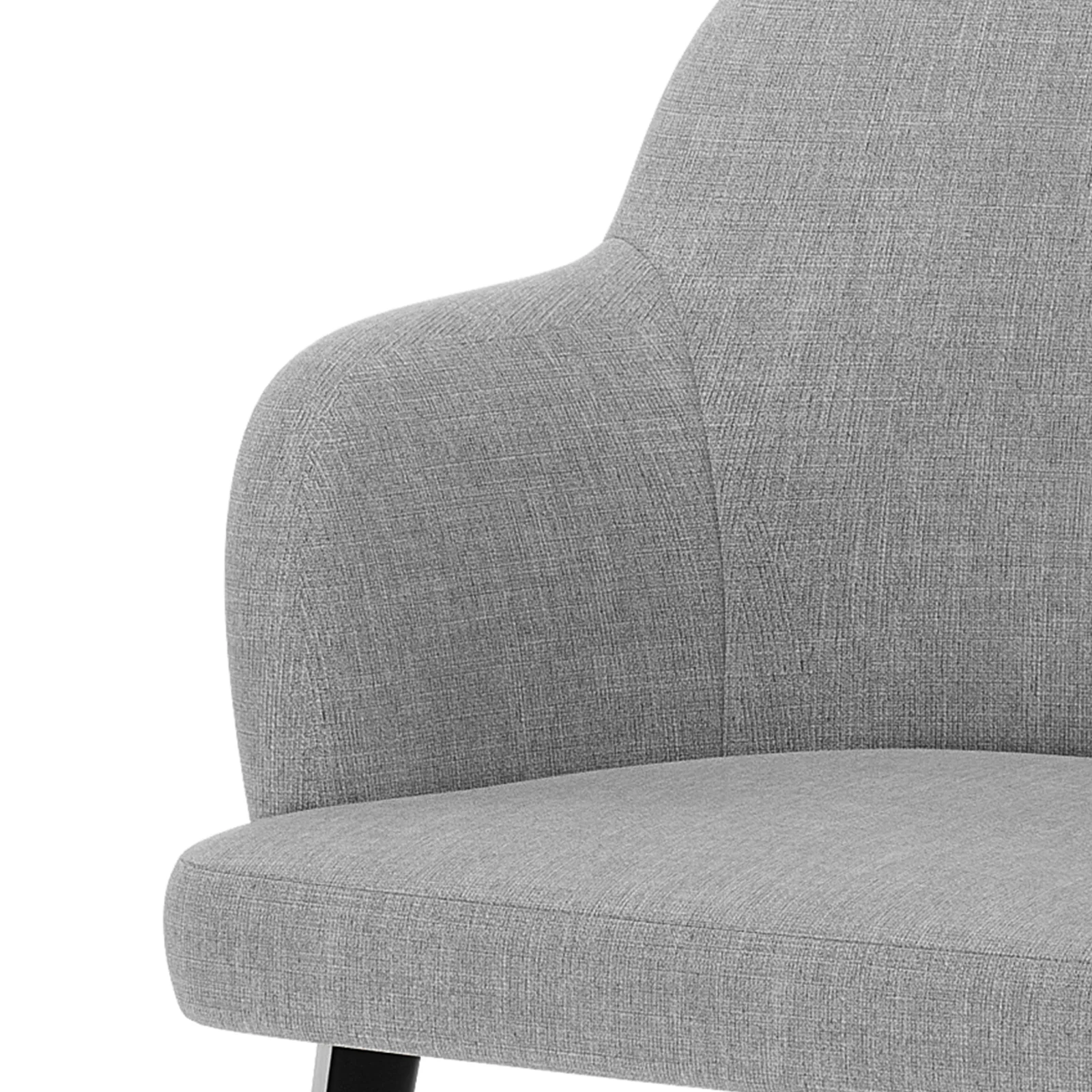 Lennon Linen Dining Chair Set of 2 in Light Grey - Image 7