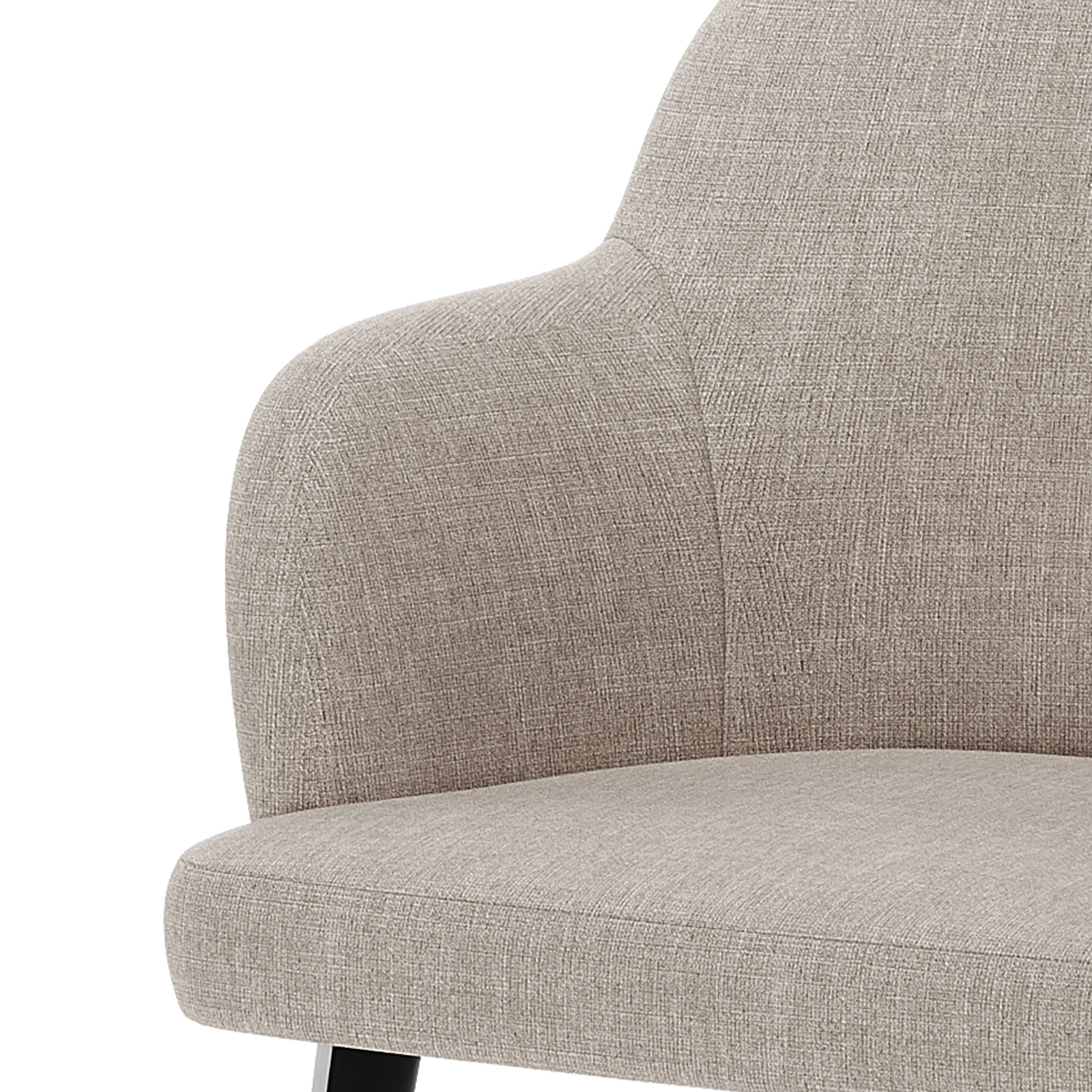 Lennon Linen Fabric Dining Chair Set of 2 in Beige - Image 7