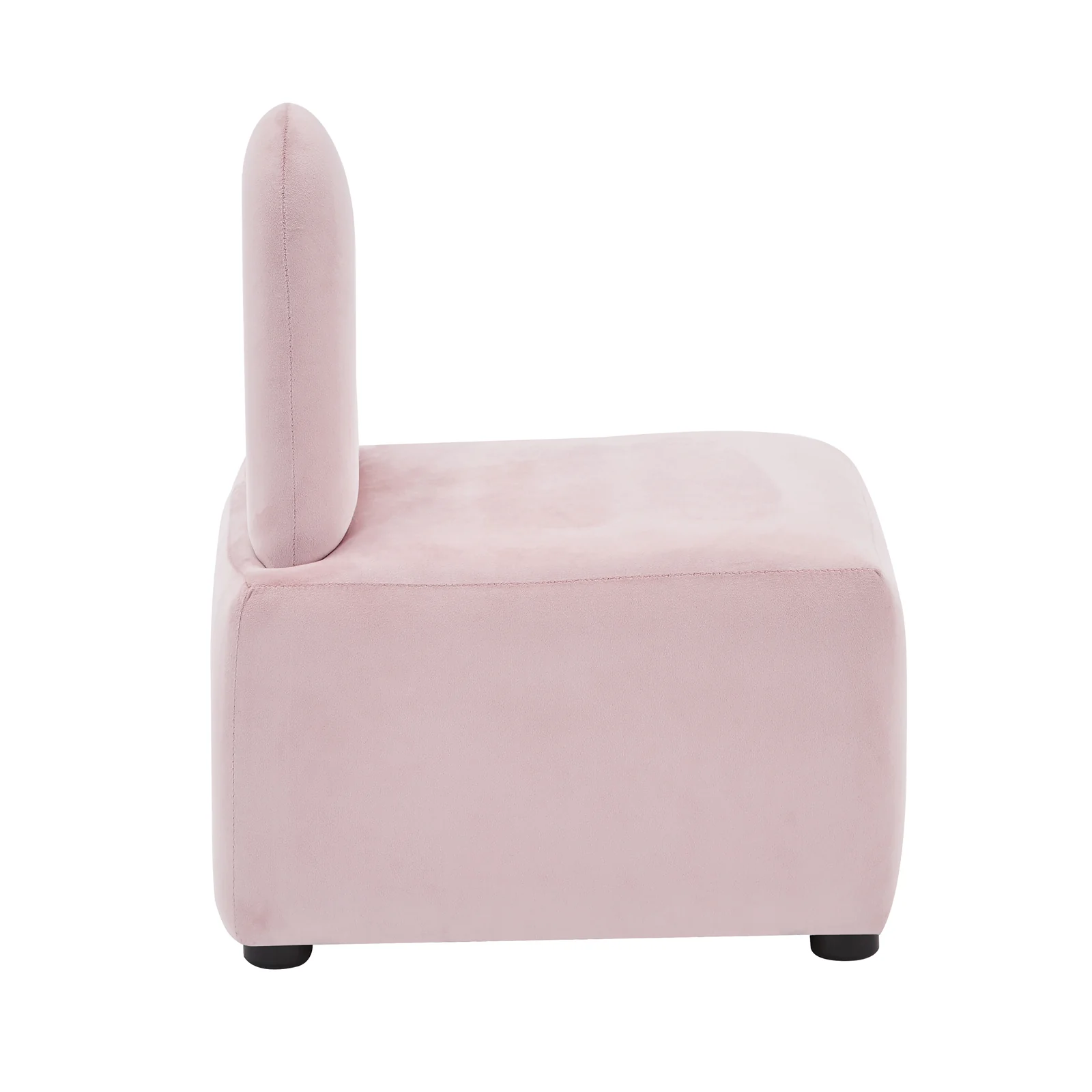 Lenore Velvet Kids Chair with Bunny Ears in Light Pink - Image 6