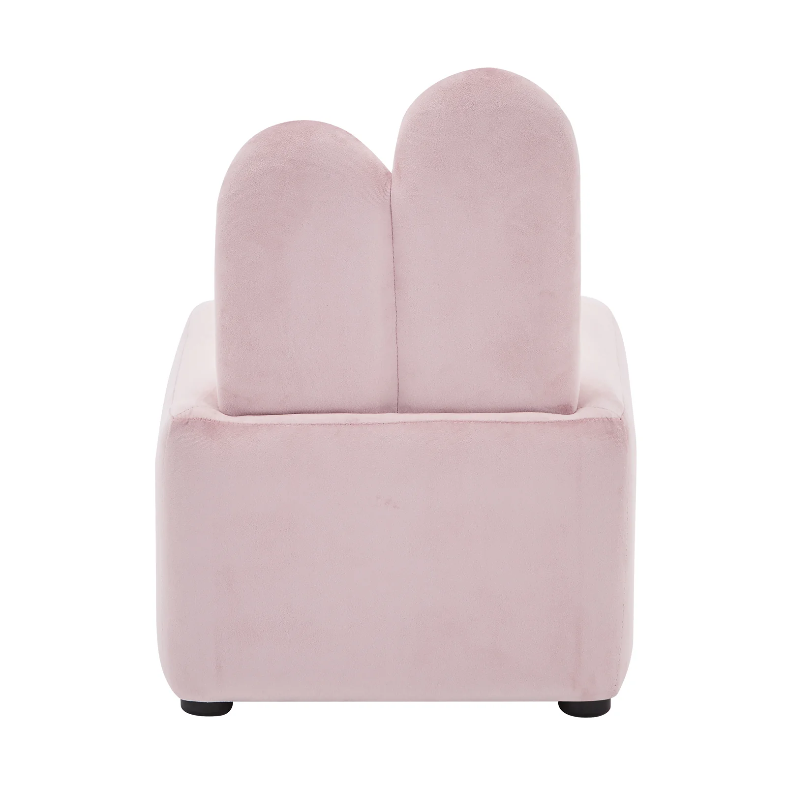Lenore Velvet Kids Chair with Bunny Ears in Light Pink - Image 7