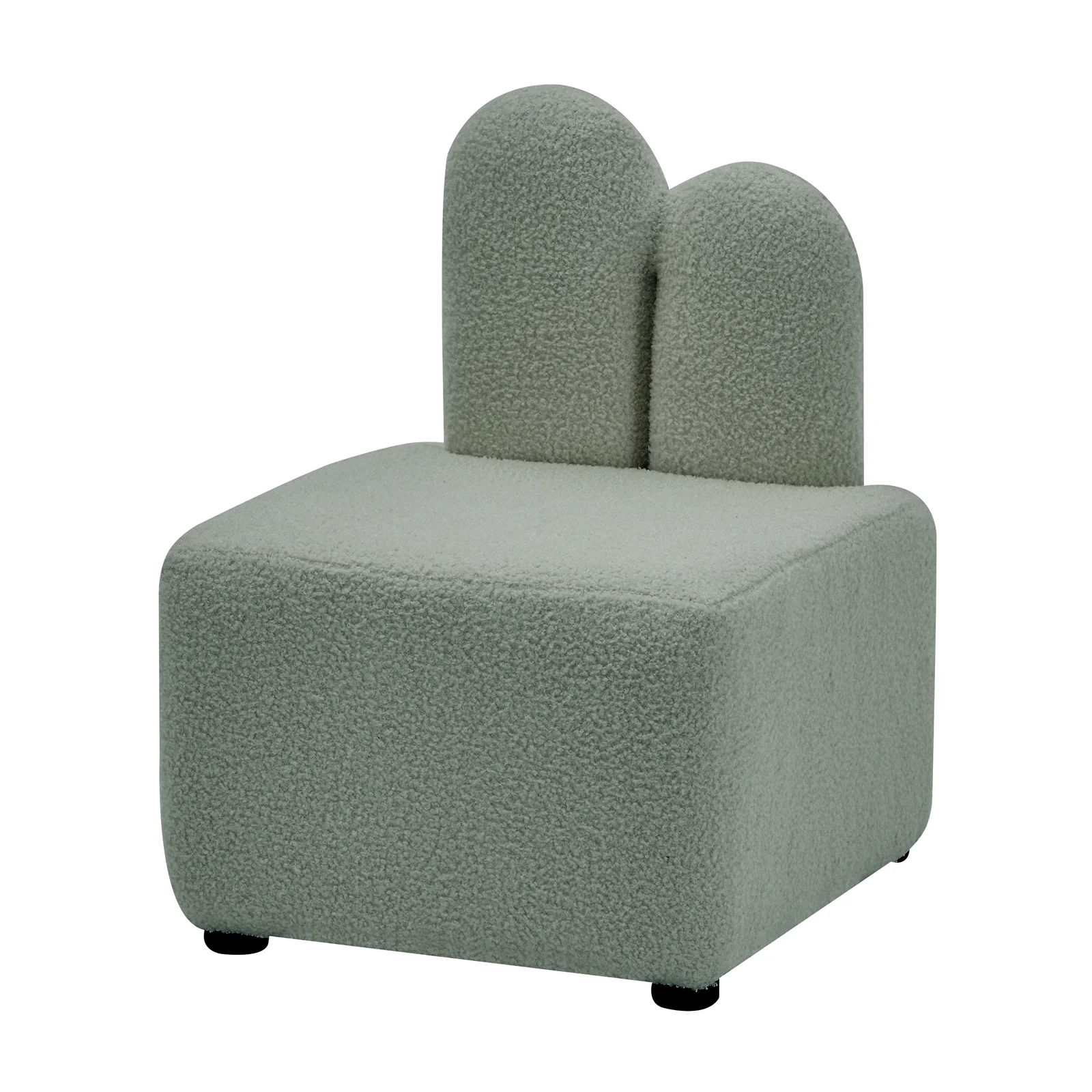 Lenore Velvet Kids Chair with Bunny Ears in Mint Green