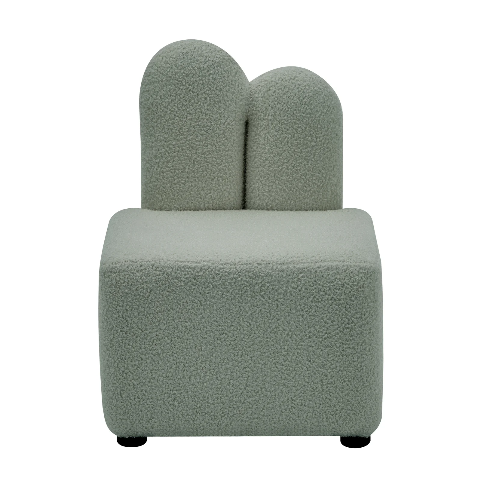 Lenore Velvet Kids Chair with Bunny Ears in Mint Green - Image 4