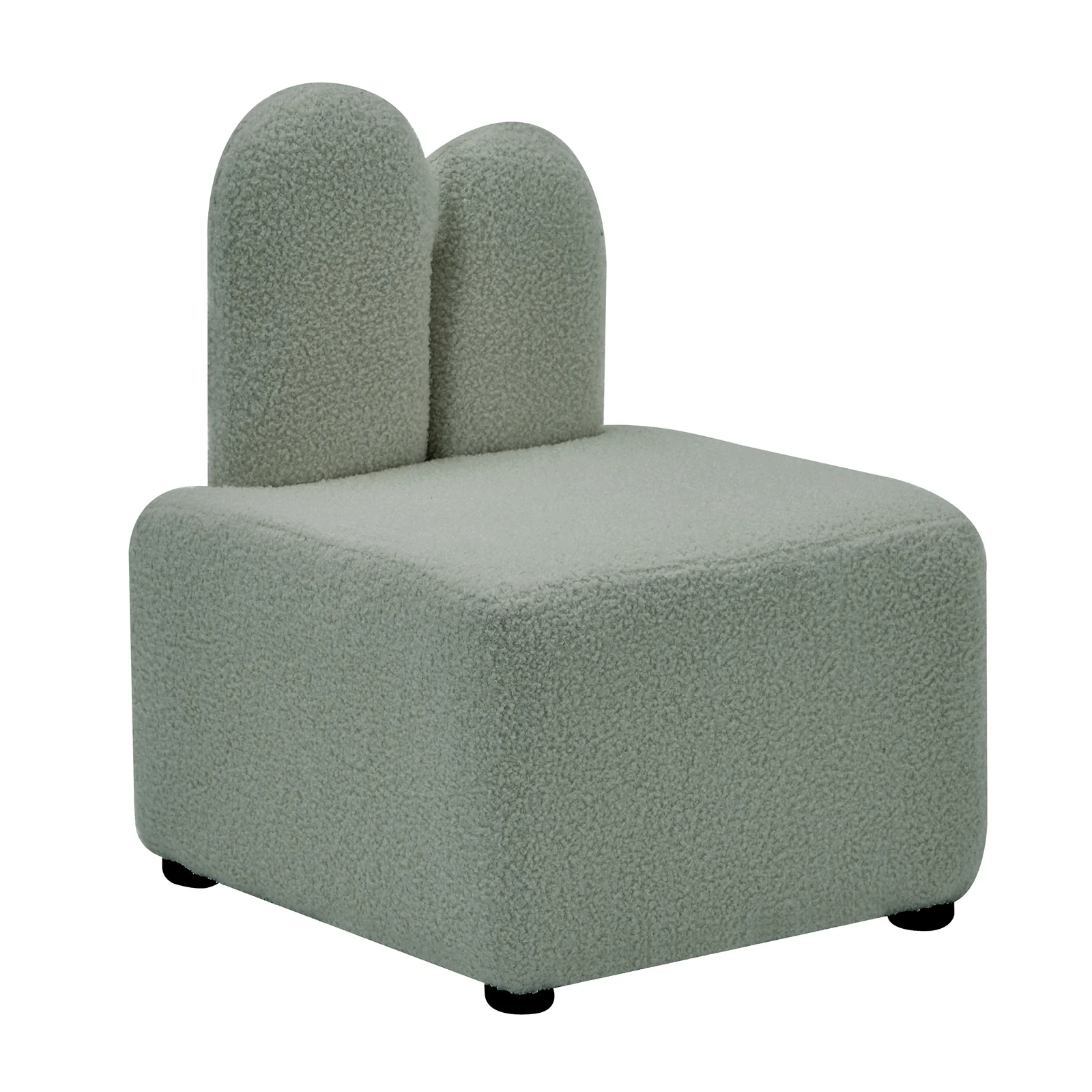Lenore Velvet Kids Chair with Bunny Ears in Mint Green - Image 5