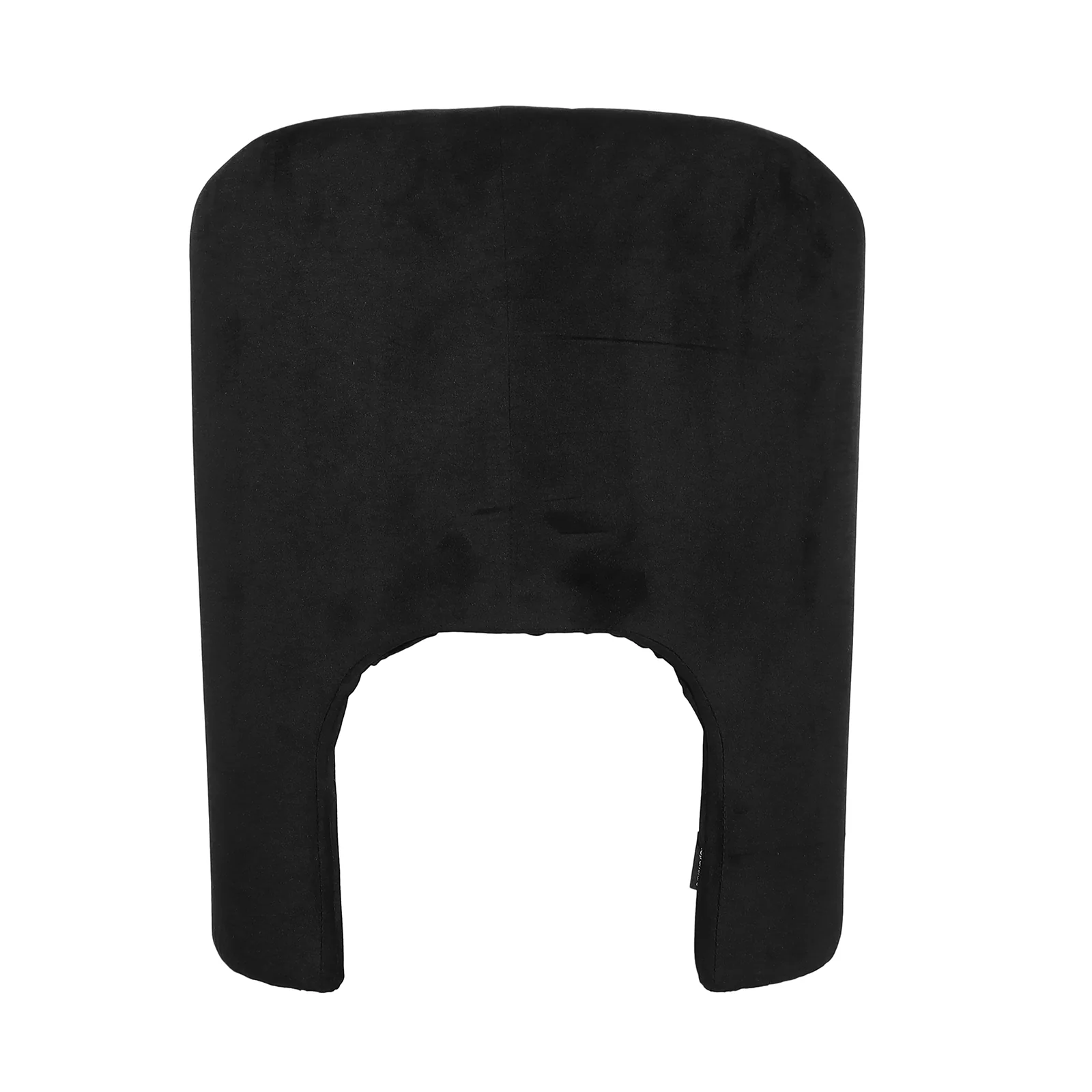 Liora Velvet Curved Accent Armchair in Black - Image 5