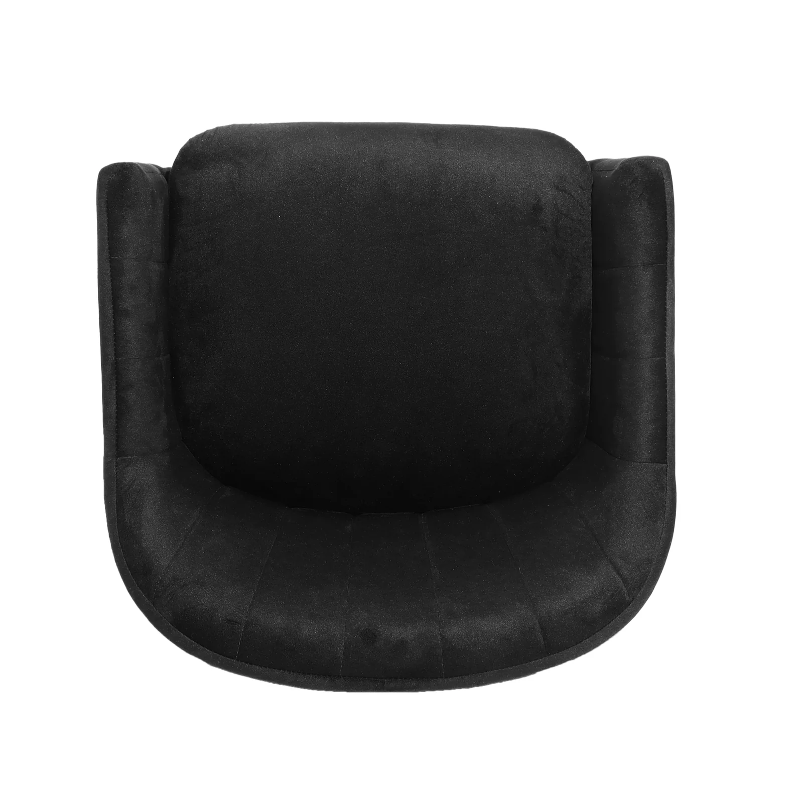 Liora Velvet Curved Accent Armchair in Black - Image 6