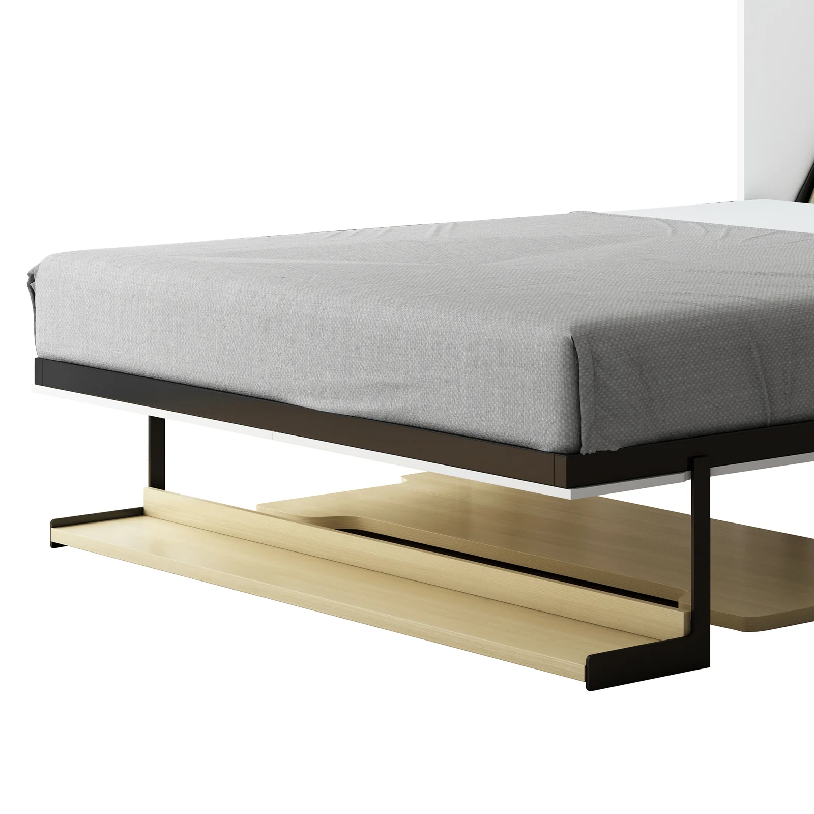 Logan Queen Space Saving Foldout Wall Bed & Desk in White - Image 11