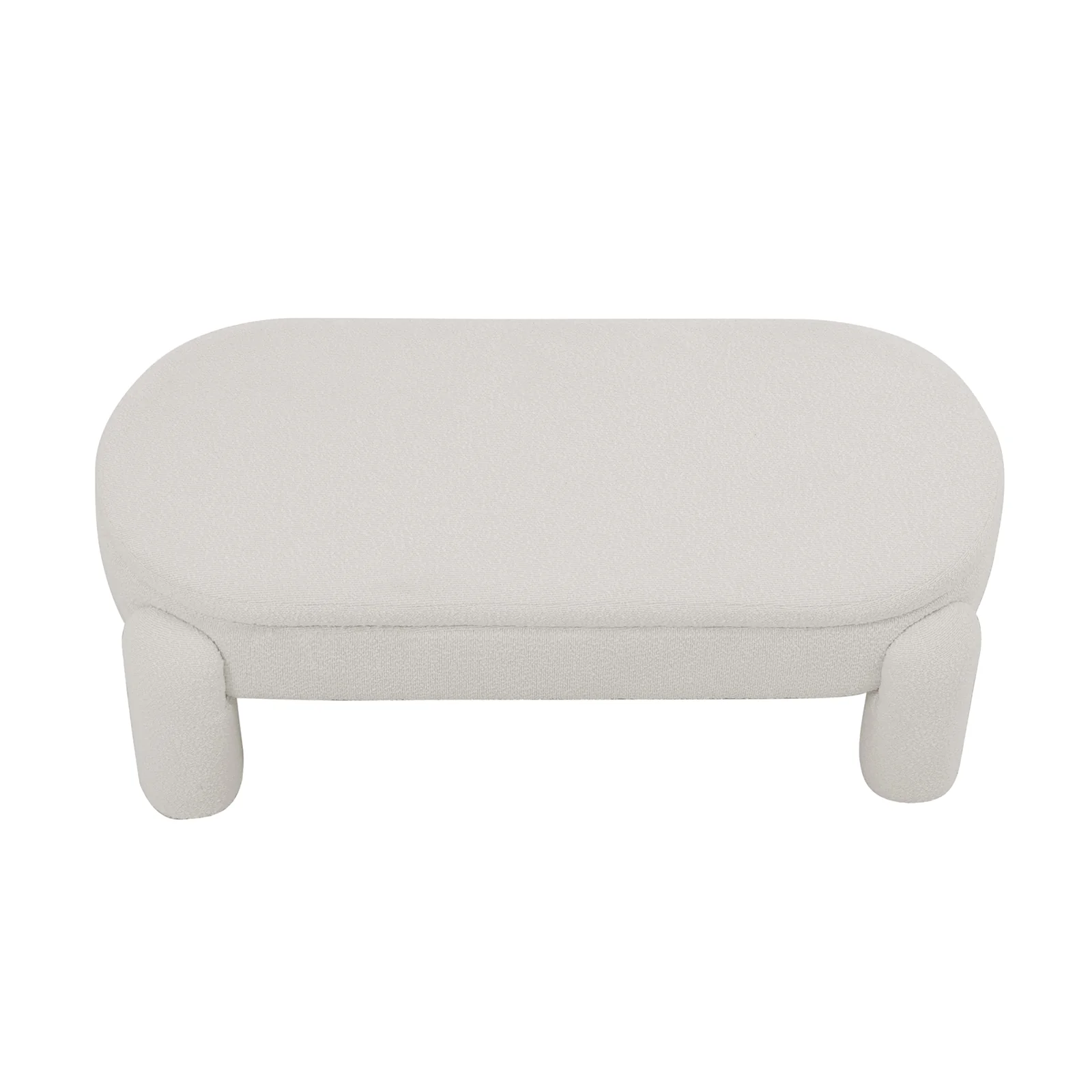 Lonea Boucle Fabric Bench with Storage in Light Beige - Image 11