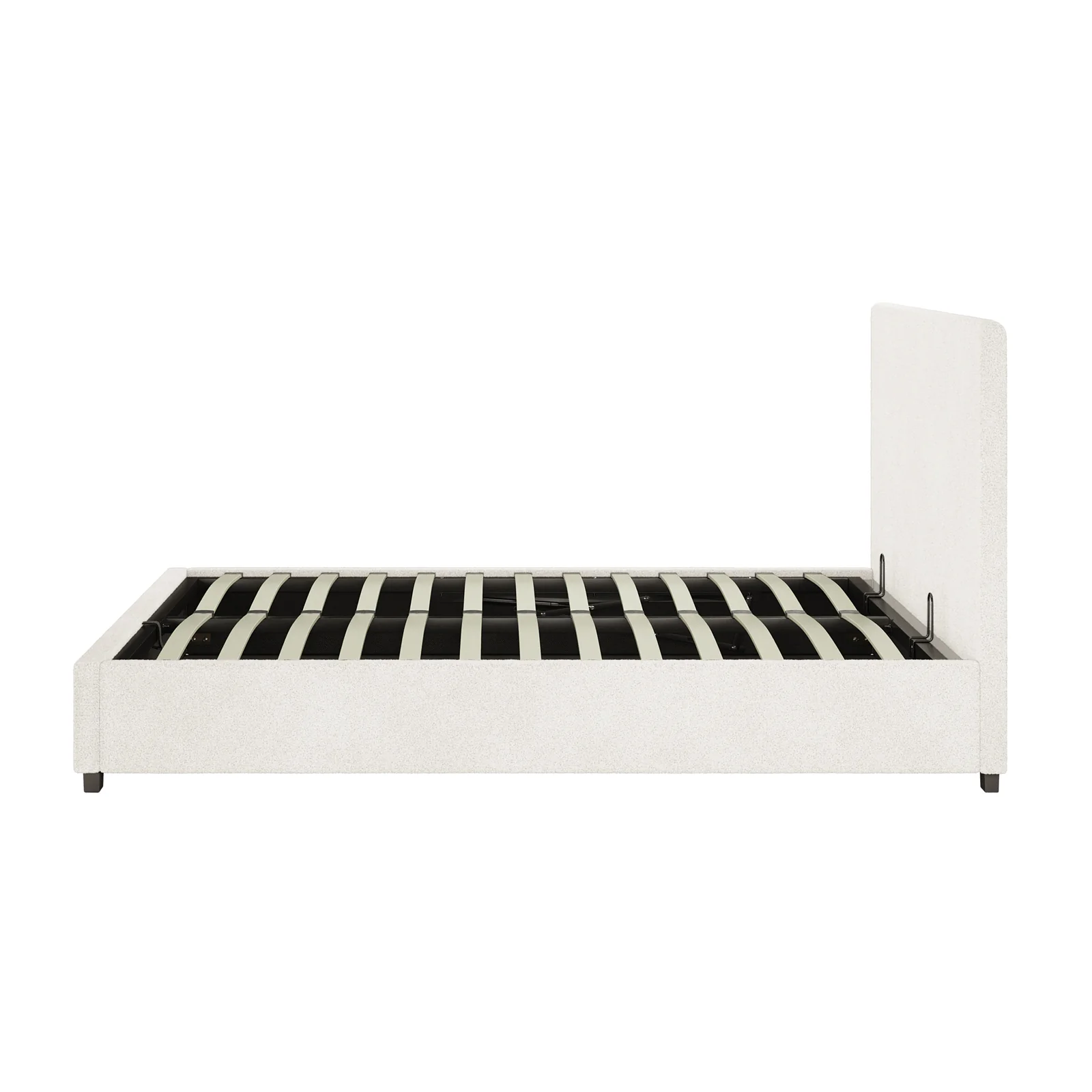 Lovita Double Boucle Gas Lift Storage Bed in Cream White - Image 10
