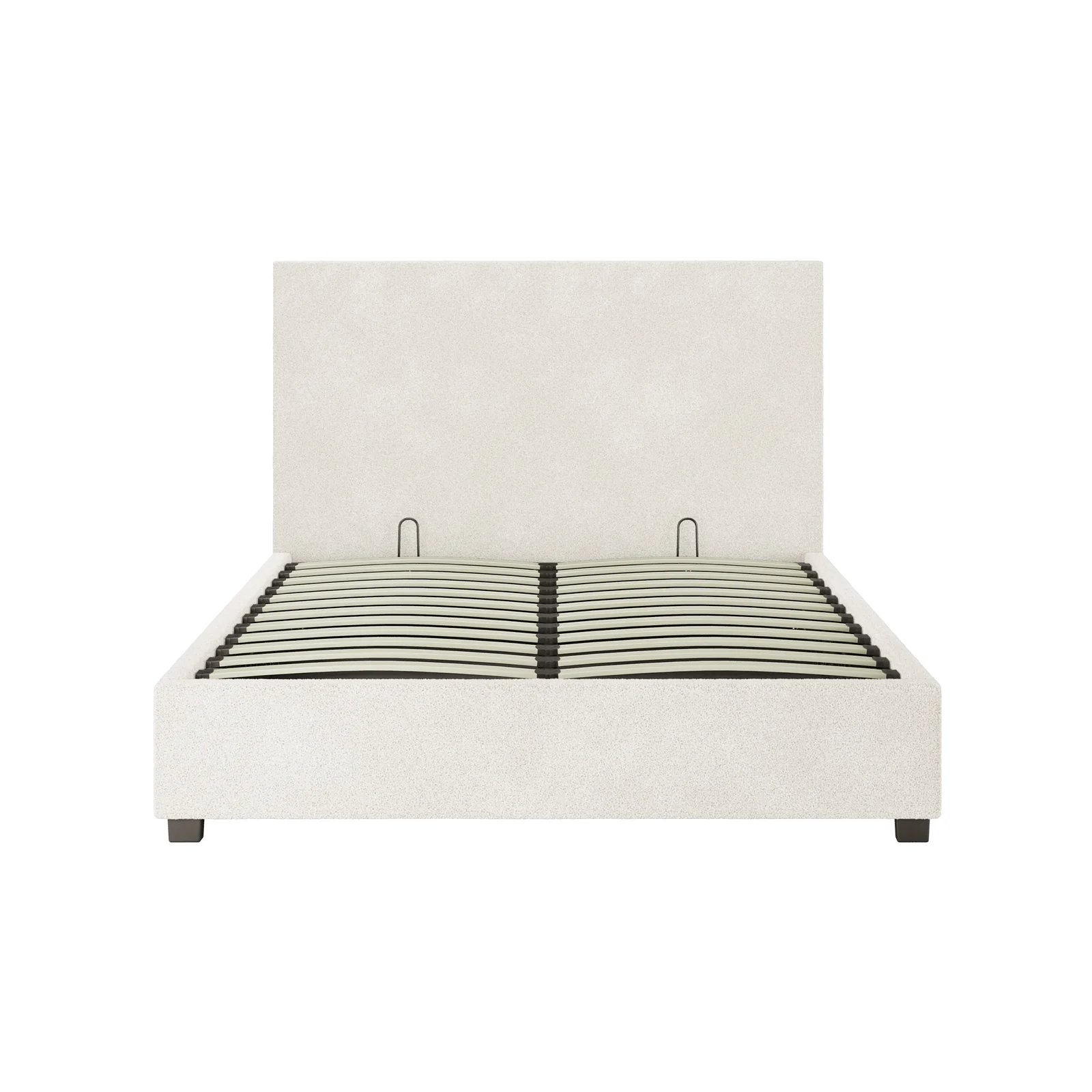 Lovita Double Boucle Gas Lift Storage Bed in Cream White - Image 6