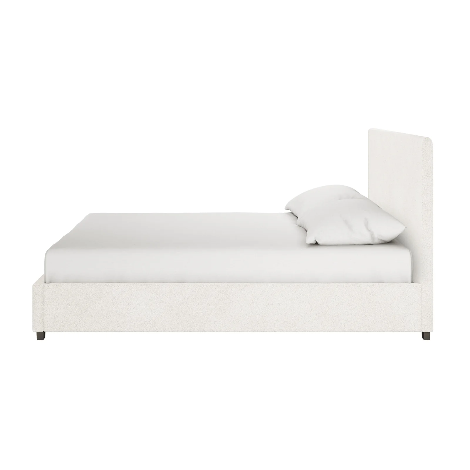 Lovita King Boucle Gas Lift Storage Bed in Cream White - Image 9