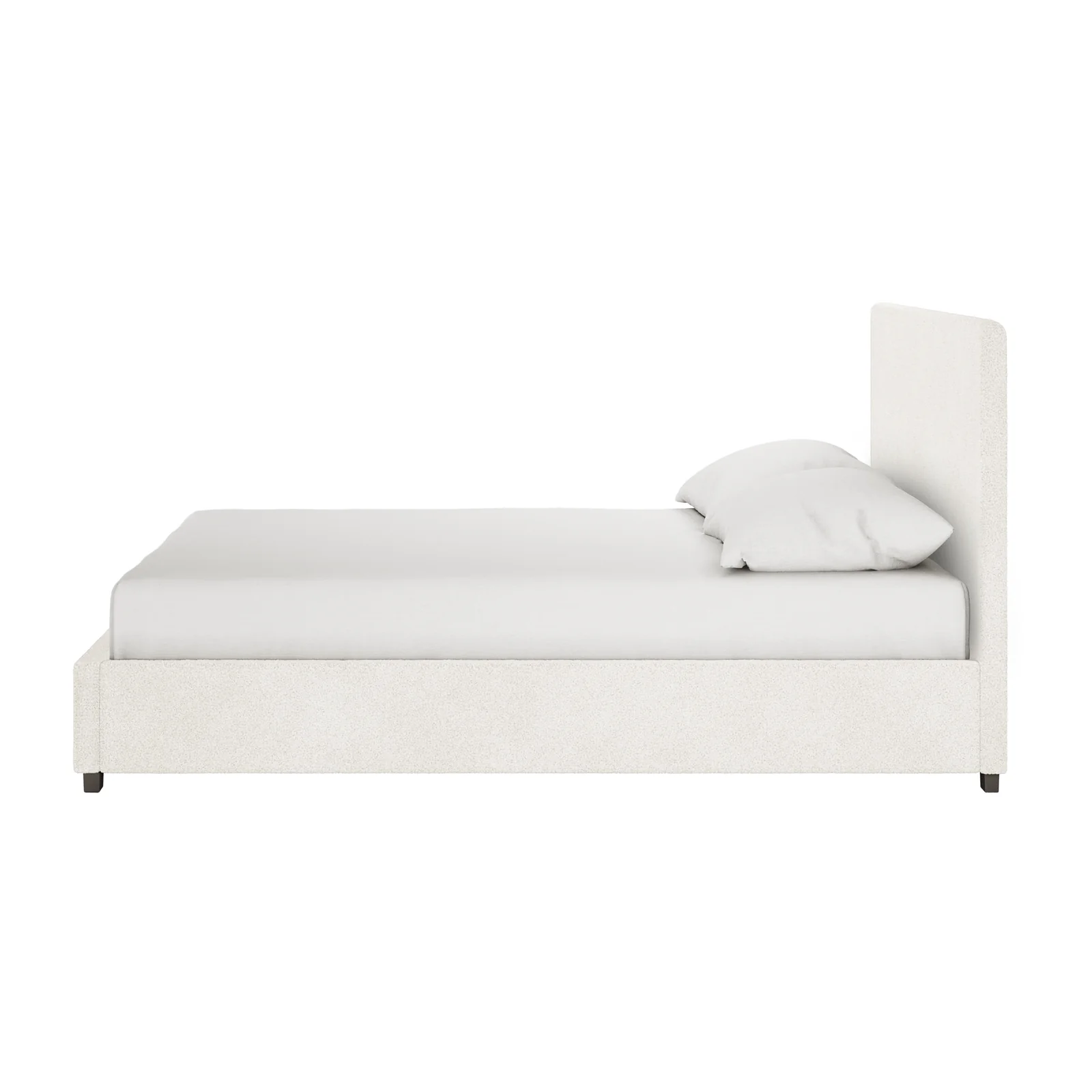 Lovita Queen Boucle Gas Lift Storage Bed in Cream White - Image 9