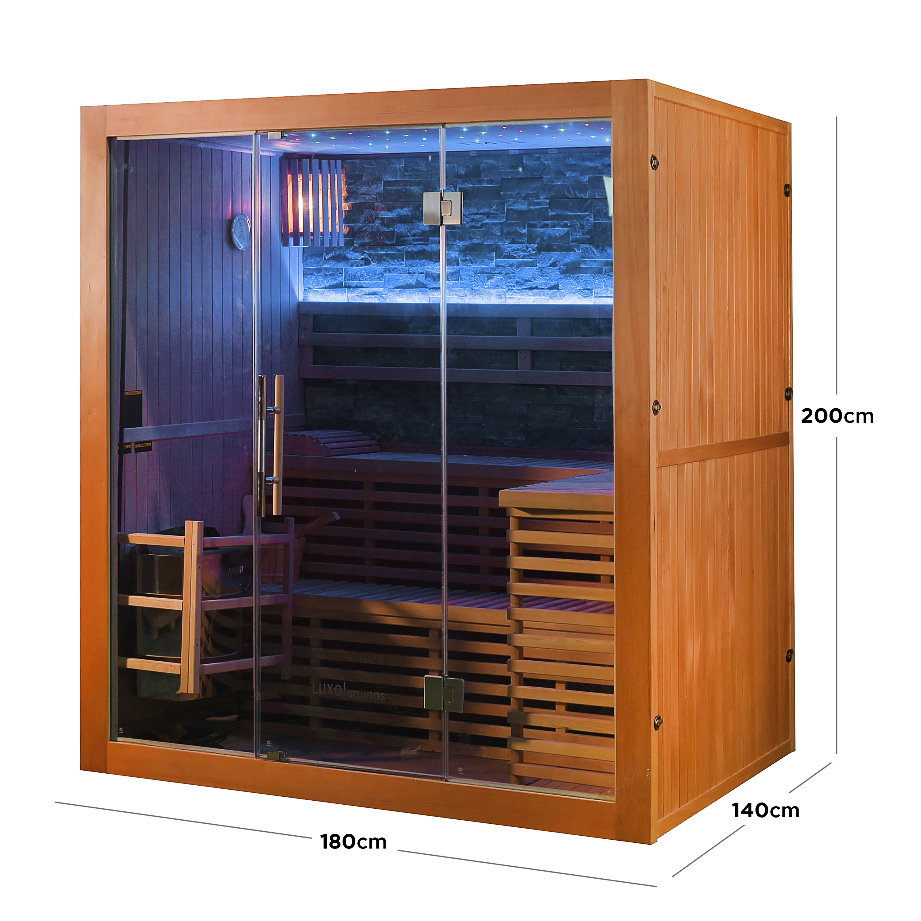 Loyly 3 Person Traditional Finnish Indoor Home Sauna - Image 3