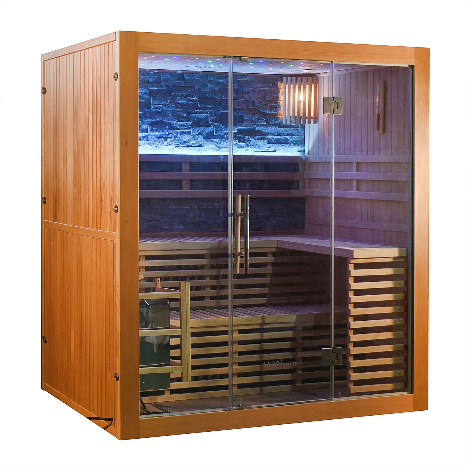 Loyly 3 Person Traditional Finnish Indoor Home Sauna - Image 4