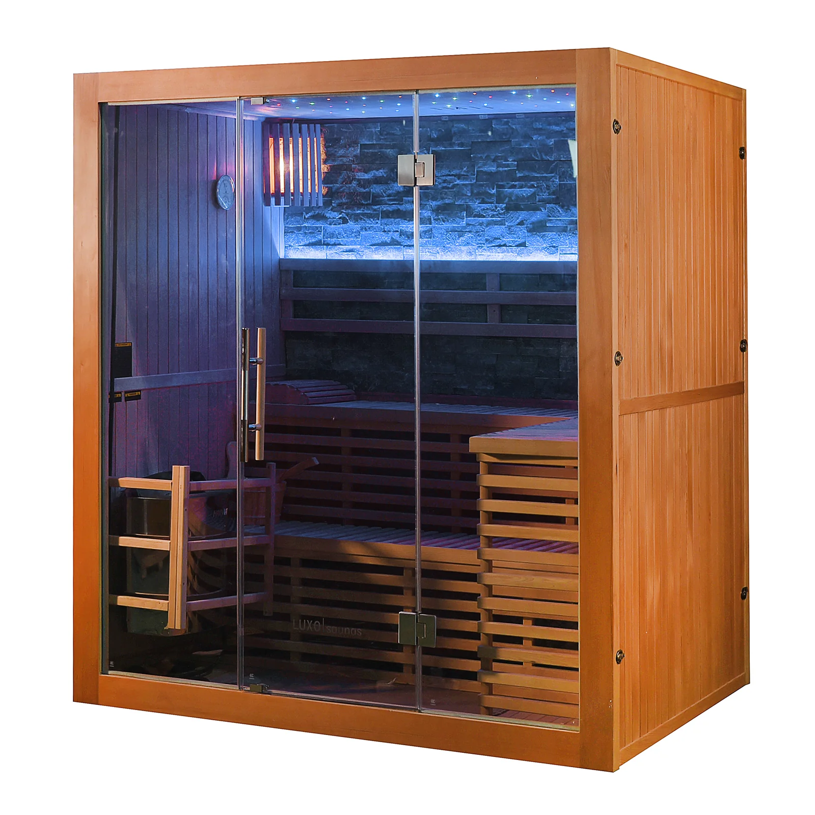 Loyly 3 Person Traditional Finnish Indoor Home Sauna - Image 5